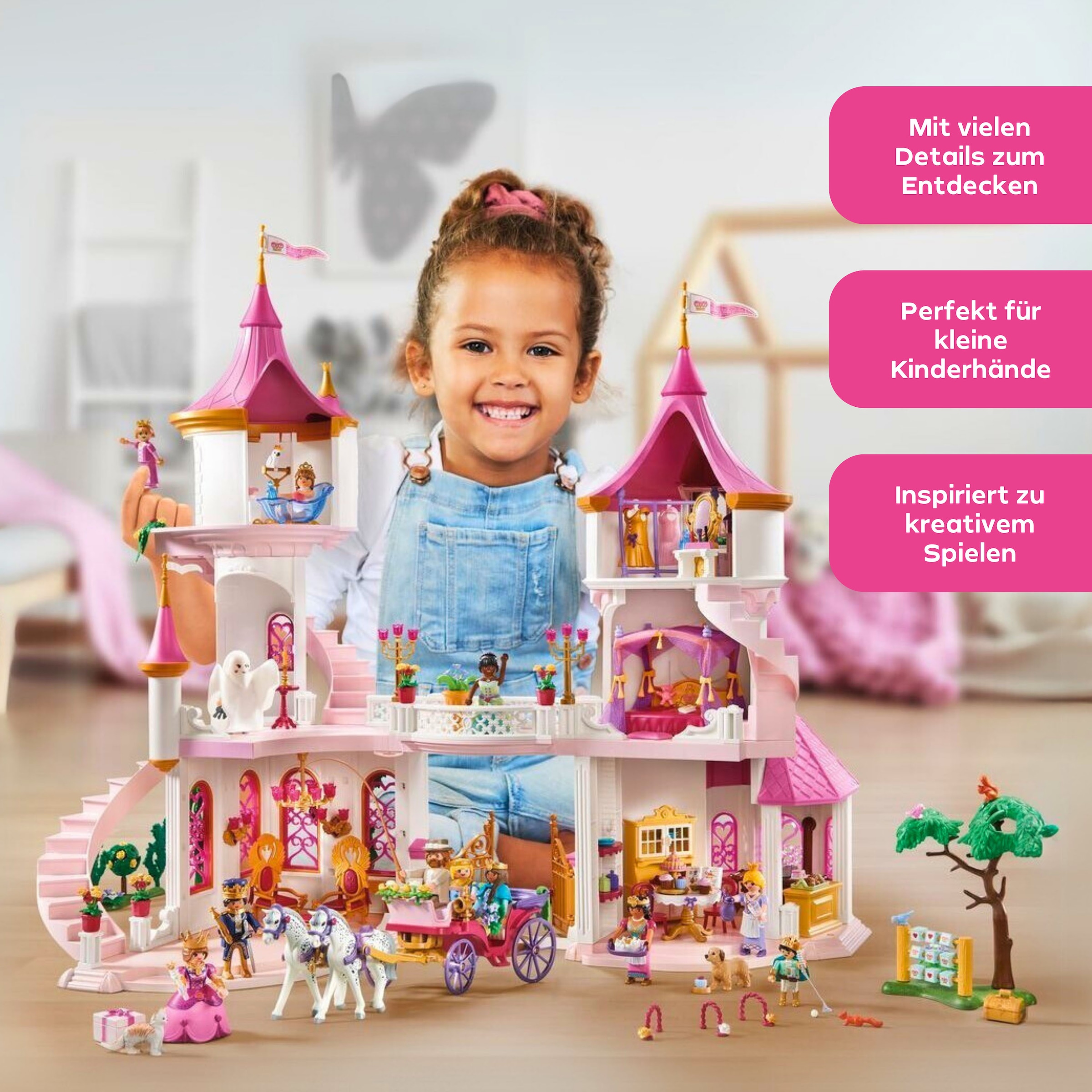 Playmobil® Jeu de construction »Prinzessinnenschloss mit Königspaar (71845), Playmobil Princess Magic« Made in Germany