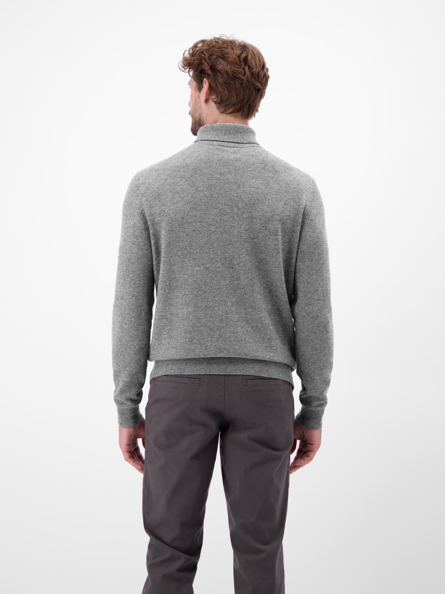 LERROS Pull à col roulé mit Logo-Stickerei und aus Schurwolle mit Kaschmir