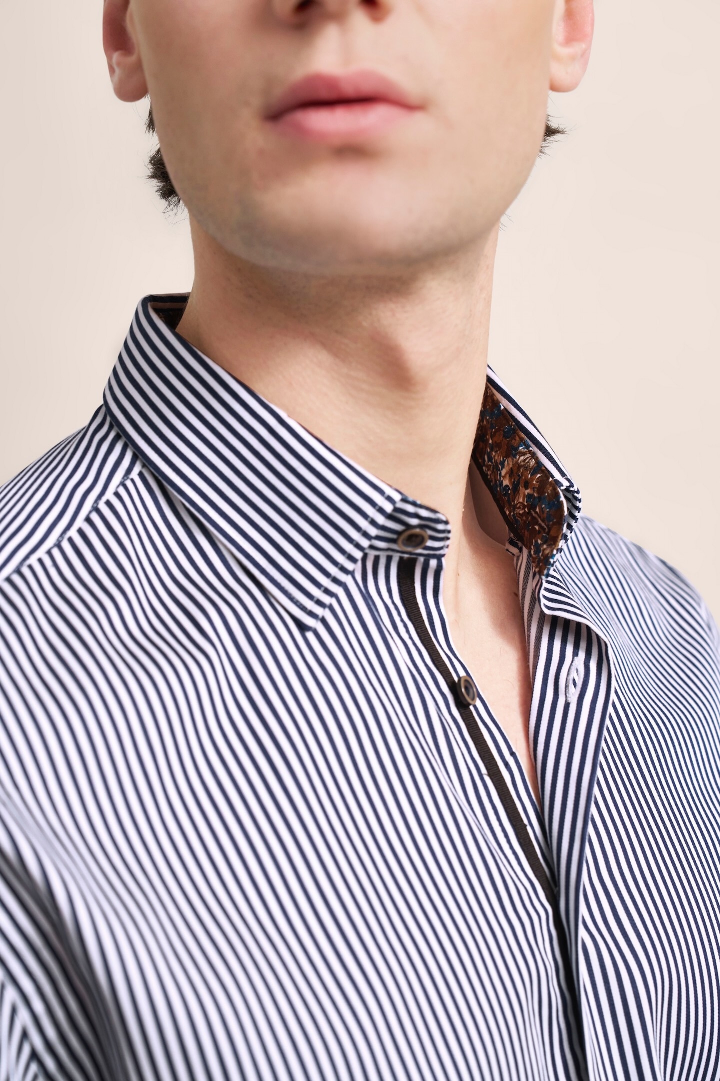 bugatti Langarmhemd mit Streifen