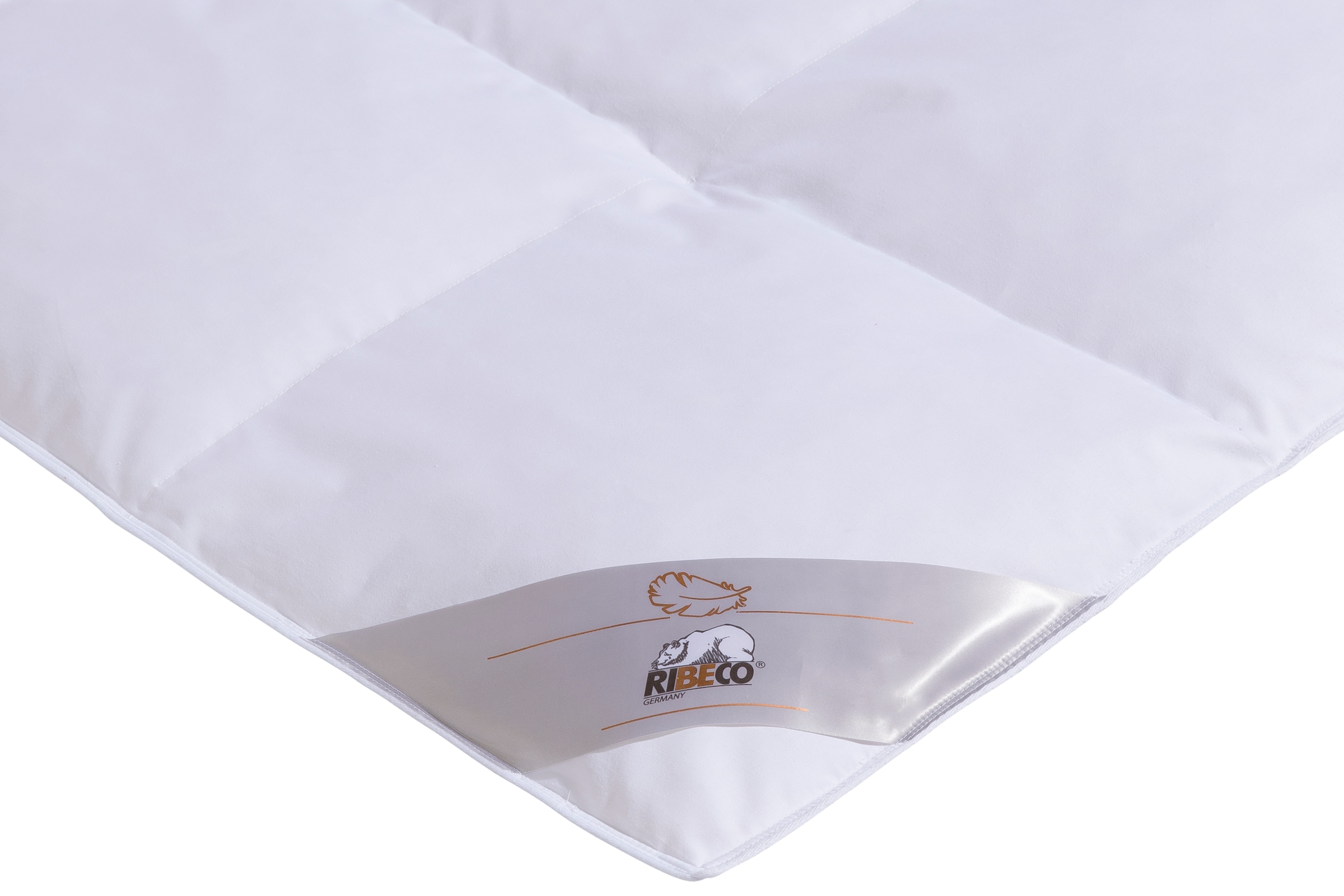 RIBECO Federbettdecke »Laram, Bettdecken für Sommer oder Winter, Made in Germany« leicht Füllung 90 % Federn, 10 % Daunen 1 Stk. tlg. Super Preis-Leistung, Bettdecke 135x200 cm oder 155x220 cm, Decke