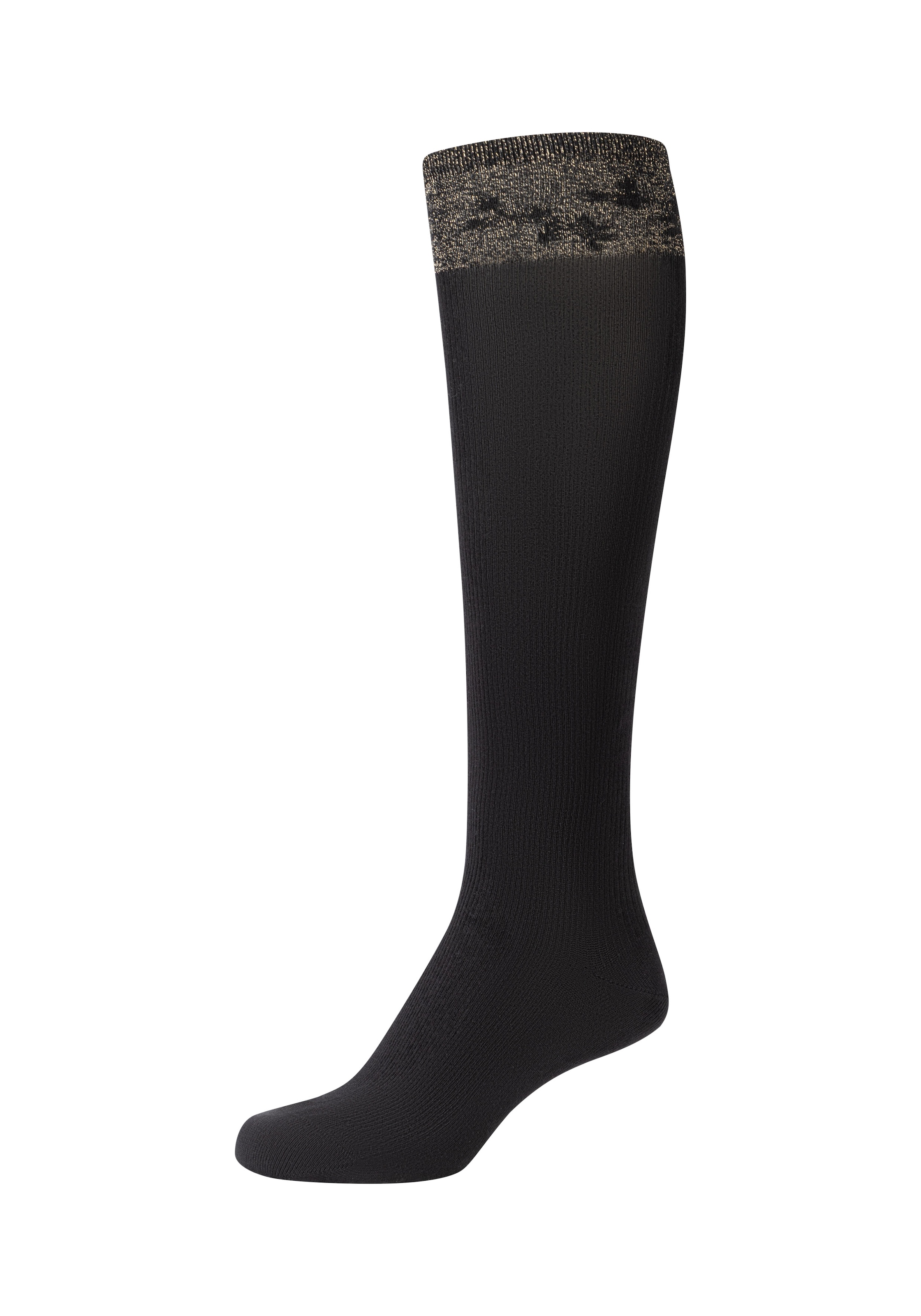 Tamaris Mi-bas avec structure côtelée, en viscose et polyamide