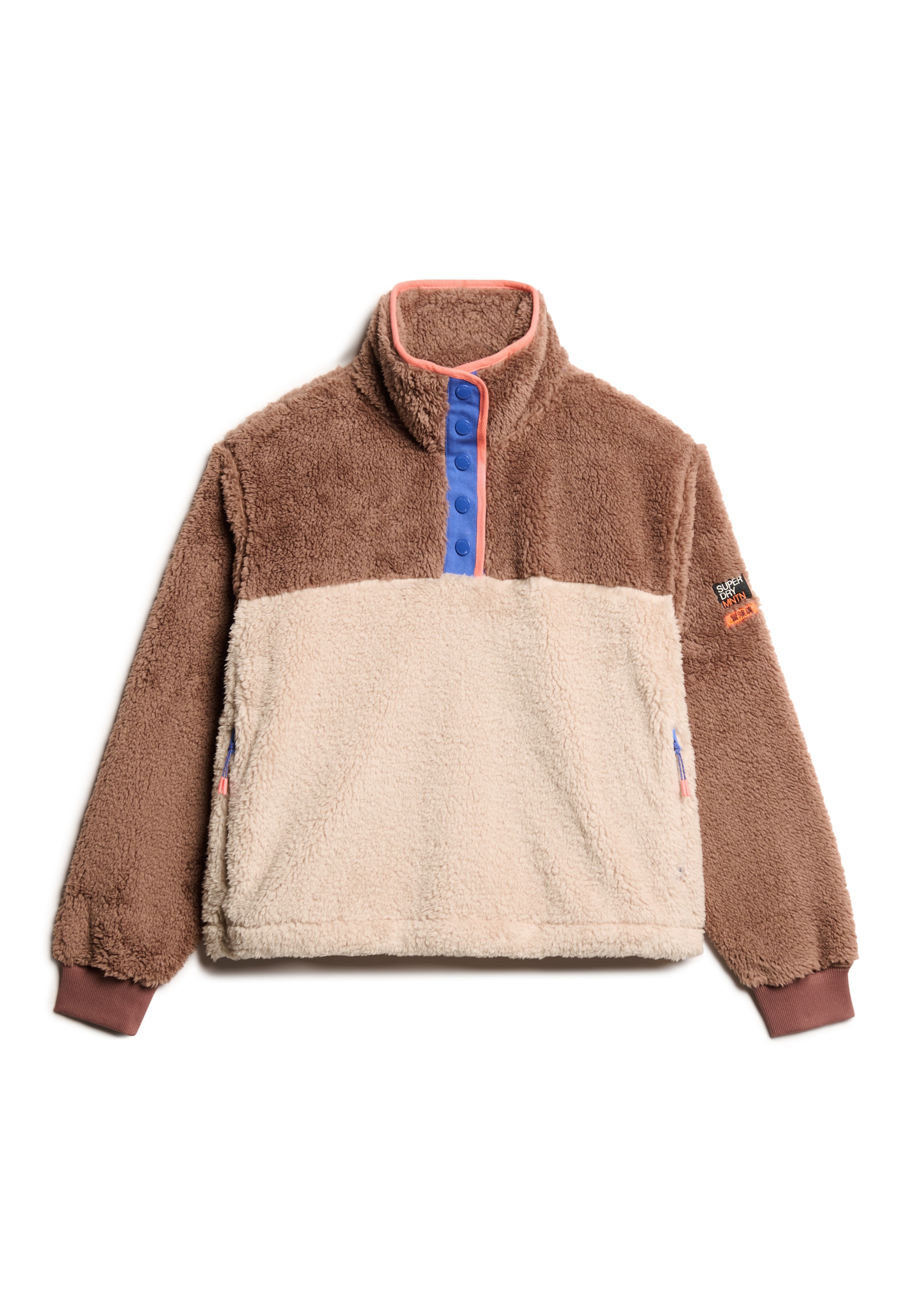 Superdry Sweatshirt »SUPER SOFT MASH UP HALF ZIP«, Kunstfaser, oversize
