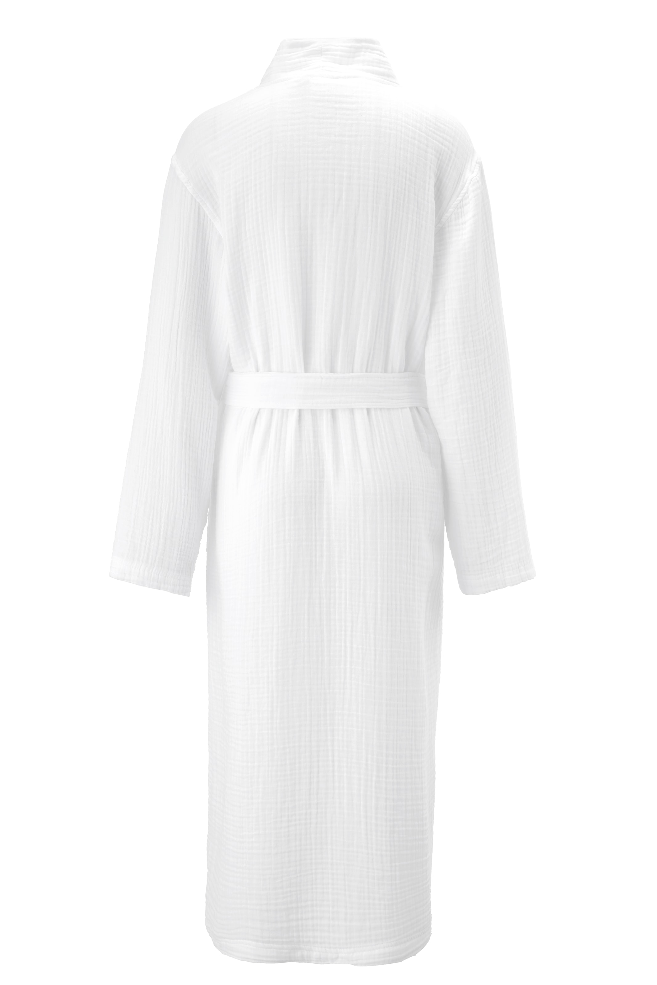 my home Peignoir de bain »Juna Musselin, ideal für Sauna & Spa, Hotelbademantel, Morgenmantel« 1 cuis modern, leichte Qualität, 100% Baumwolle