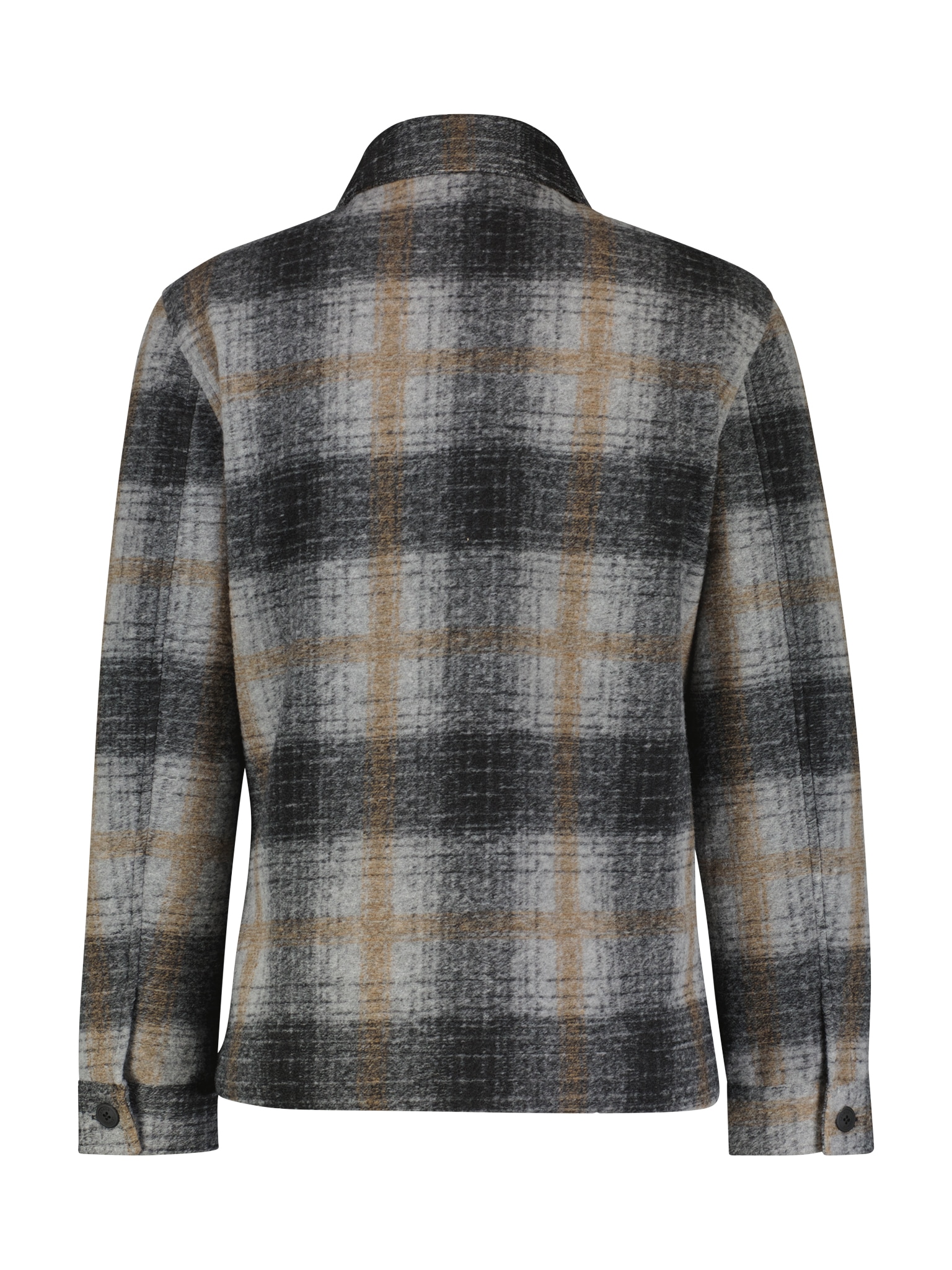 LERROS Blusenjacke ohne Kapuze Overshirt kariert, mit Reissverschluss