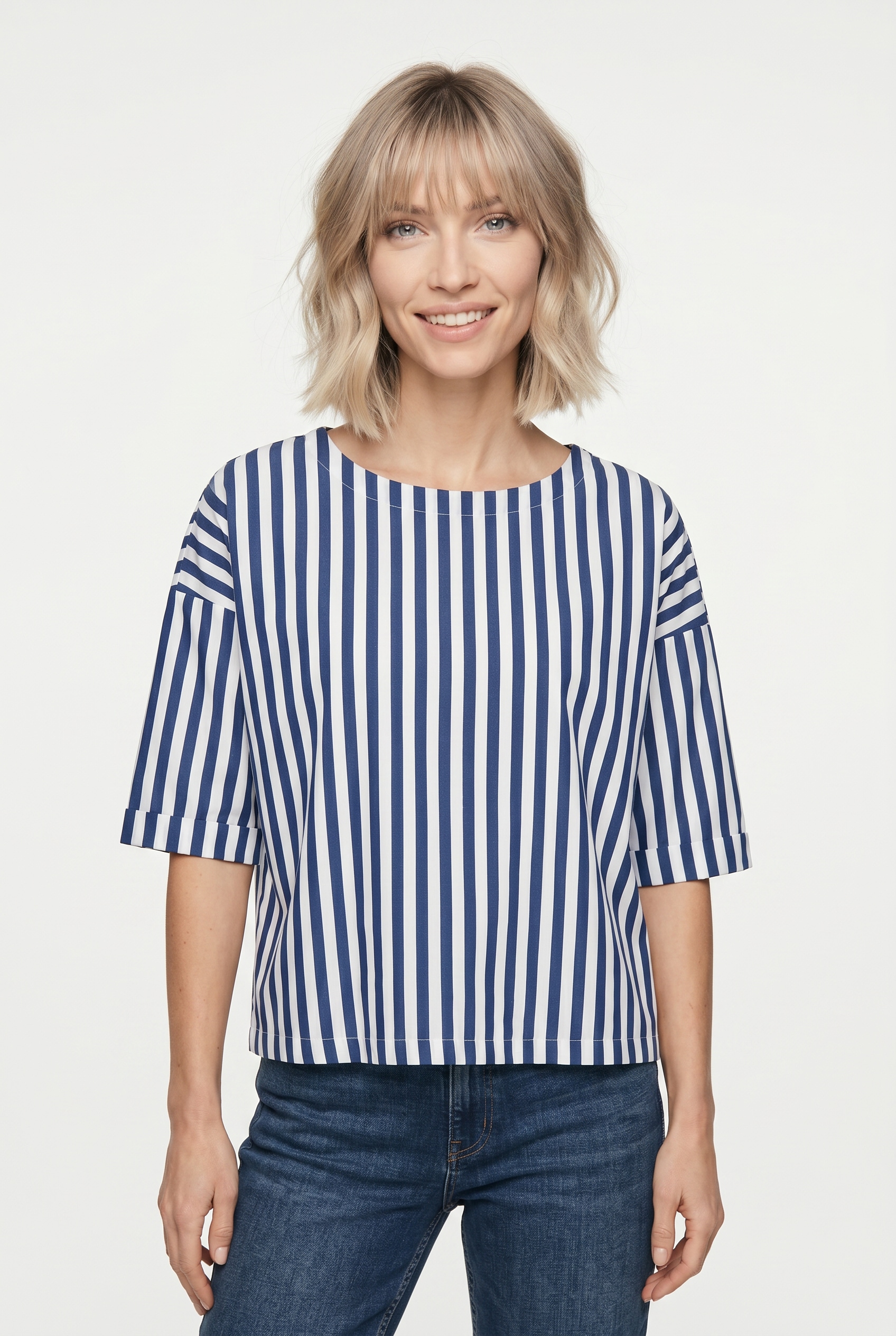 RICHROYAL Top chemisier Coupe regular avec motif à rayures