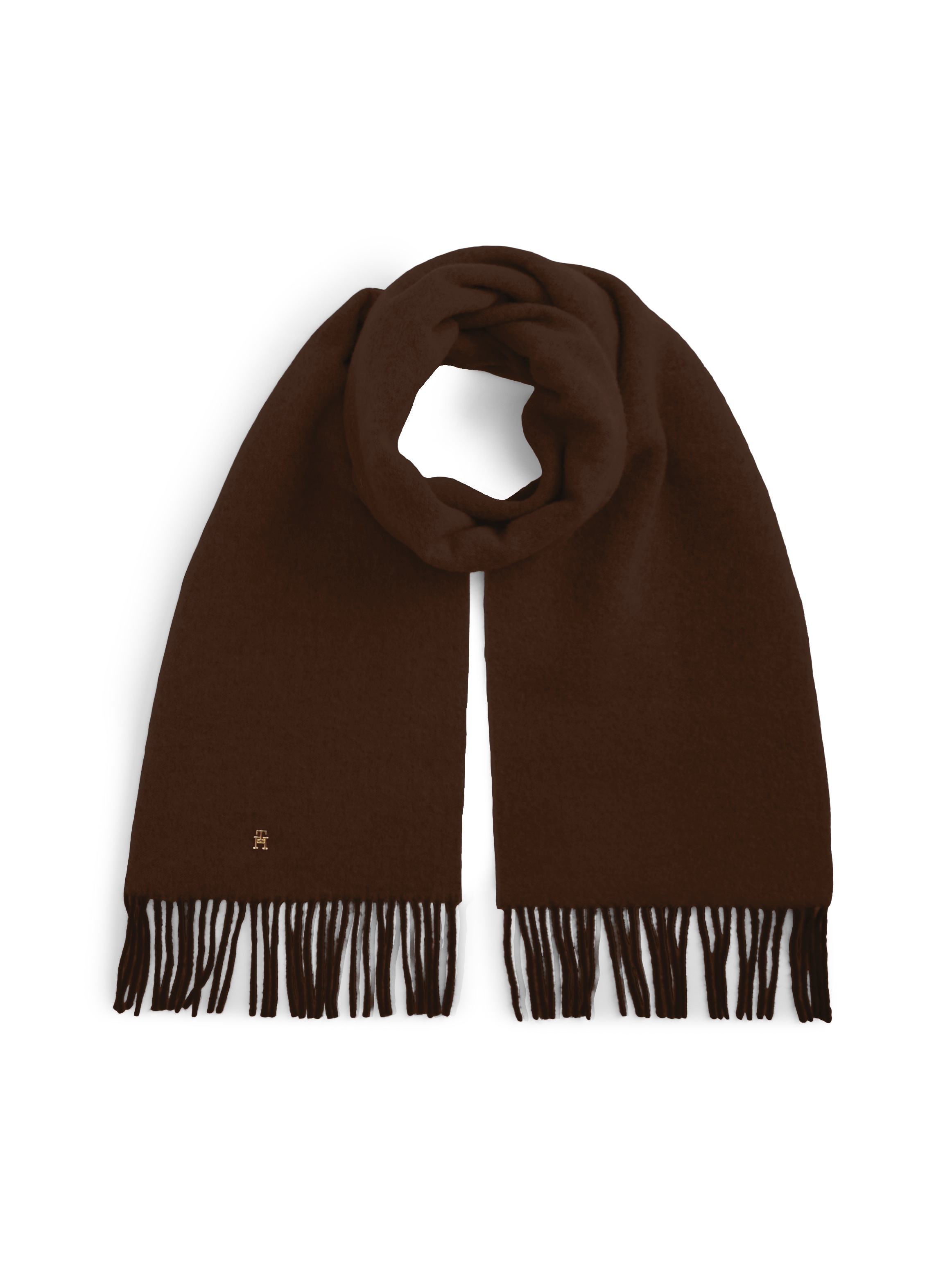 Tommy Hilfiger Schal »TH ELEVATED CHIC WOVEN« aus reiner Wolle, mit Fransen