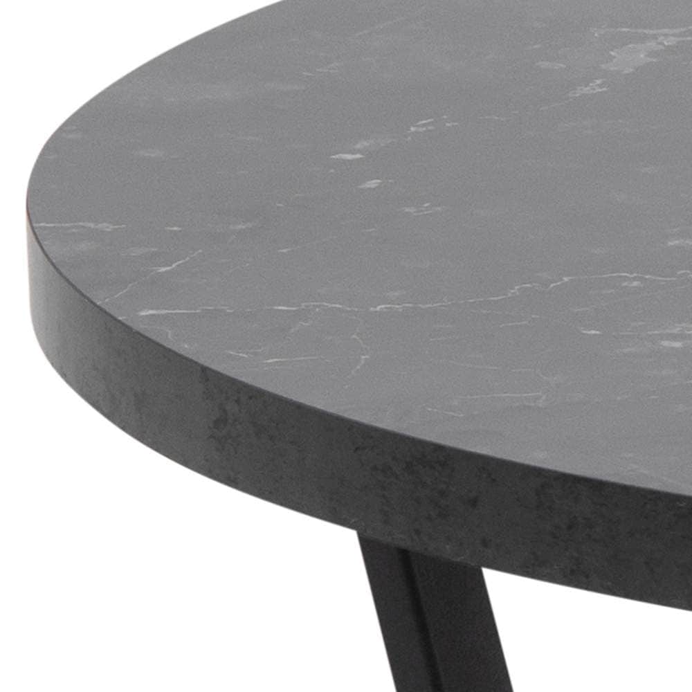 ACTONA GROUP Table basse »Amble« 1 cuis tlg. table basse, table à café, table d'appoint, noire, motif marbre, ronde