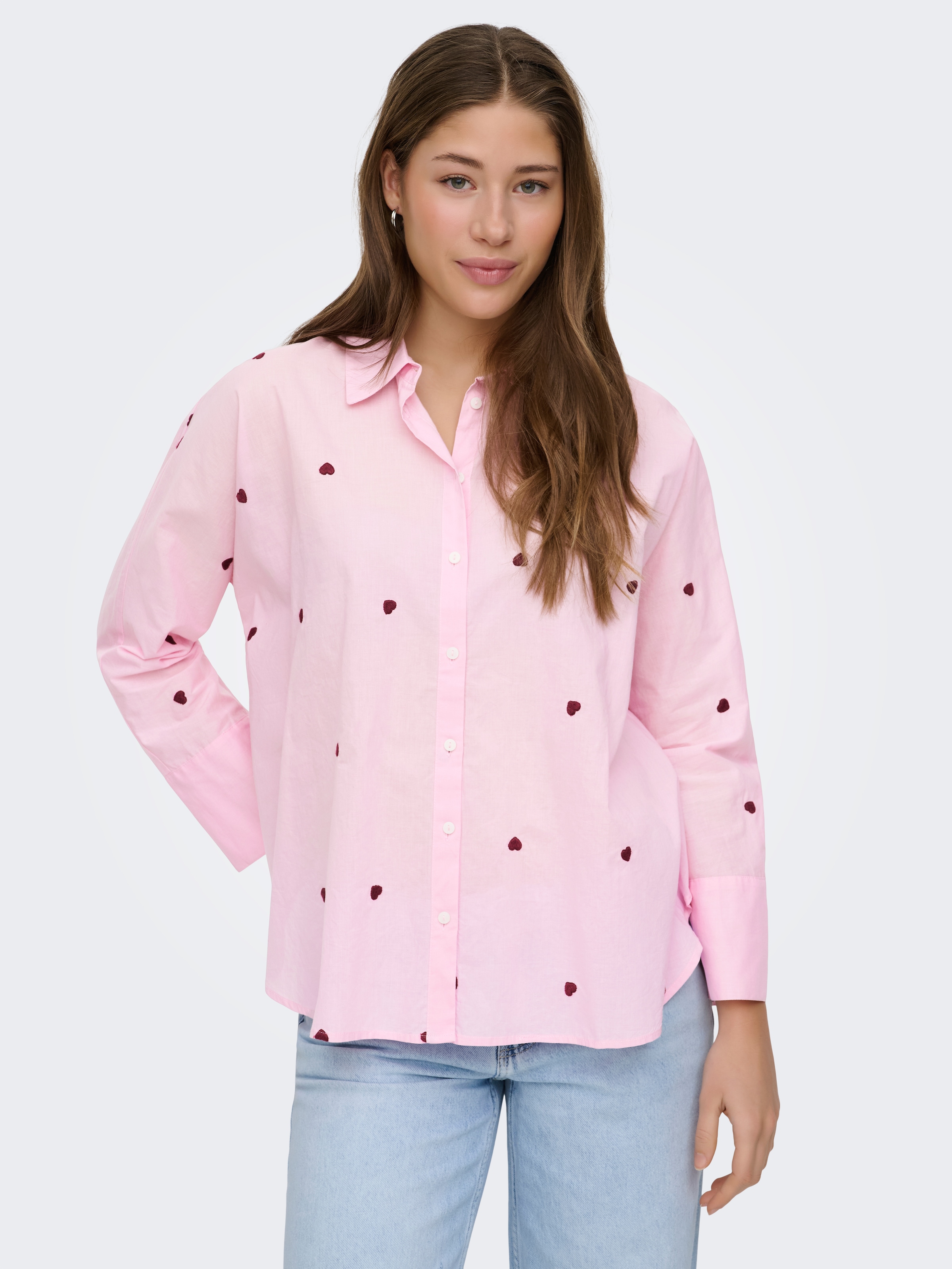 ONLY Blouse chemise »ONLNEW LINA GRACE LS EMB SHIRT NOOS WVN«