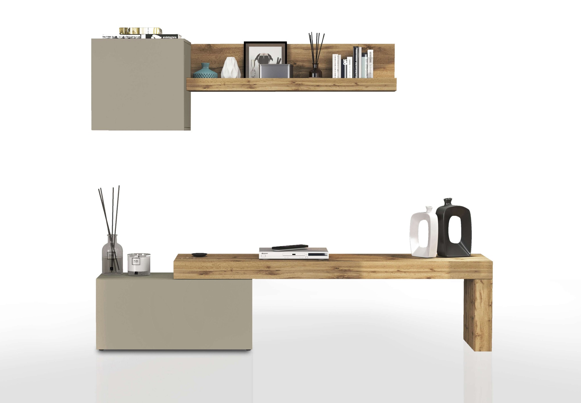 INOSIGN TV-Wand »Chronos TV-Set, Wohnwand – Elemente frei platzierbar, Made in Italy« Set, 3-er set, 3 Stk. tlg.