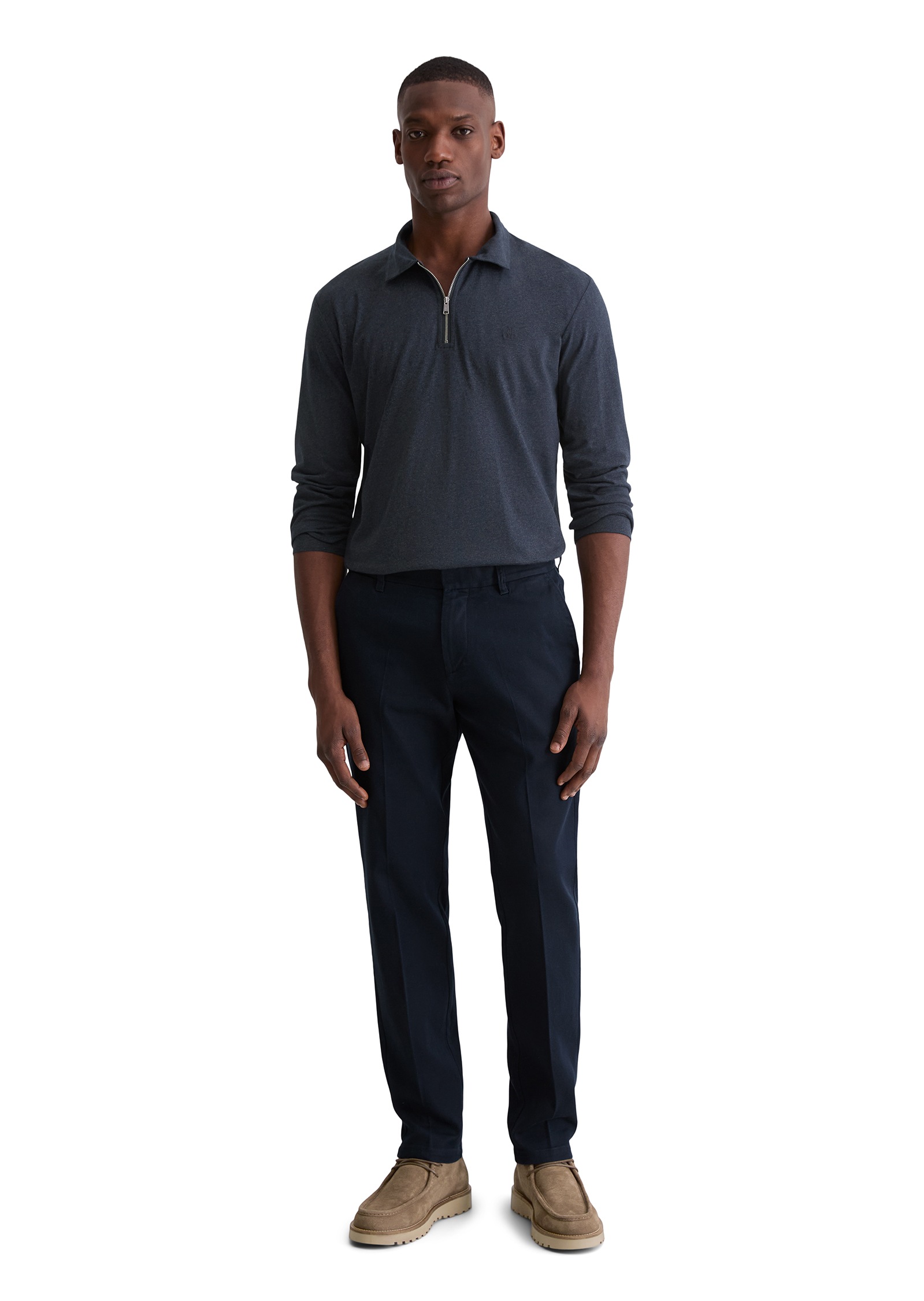 Marc O'Polo Langarm-Poloshirt »Jersey regular fit aus reiner Bio-Baumwolle«