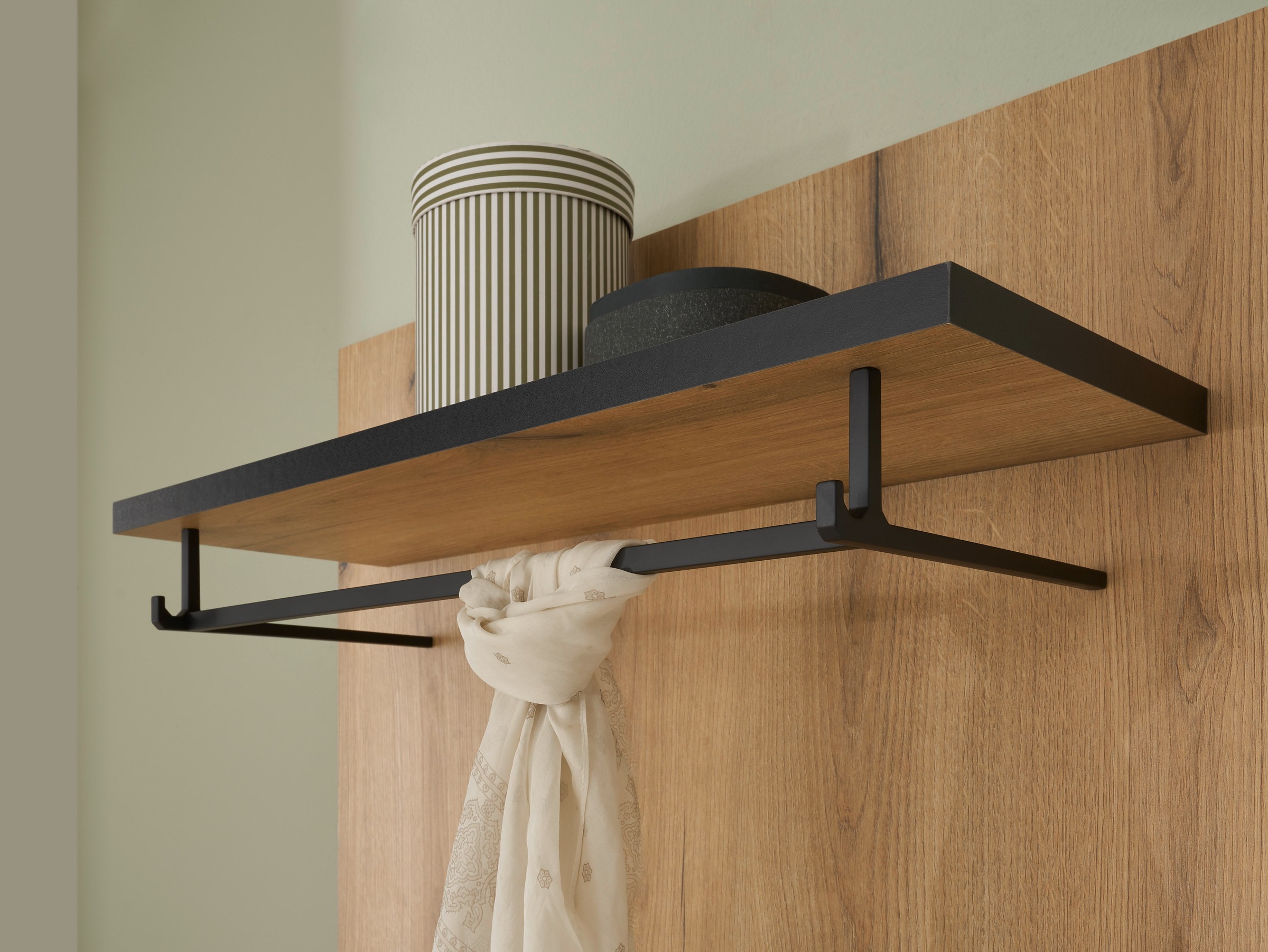 Home affaire Panneau de vestiaire »Cantara, Wandregal, Flurgarderobe mit Hutablage, Kleiderstange & Haken« vielseitig einsetzbar, in zwei Farben verfügbar, 79 cm breit