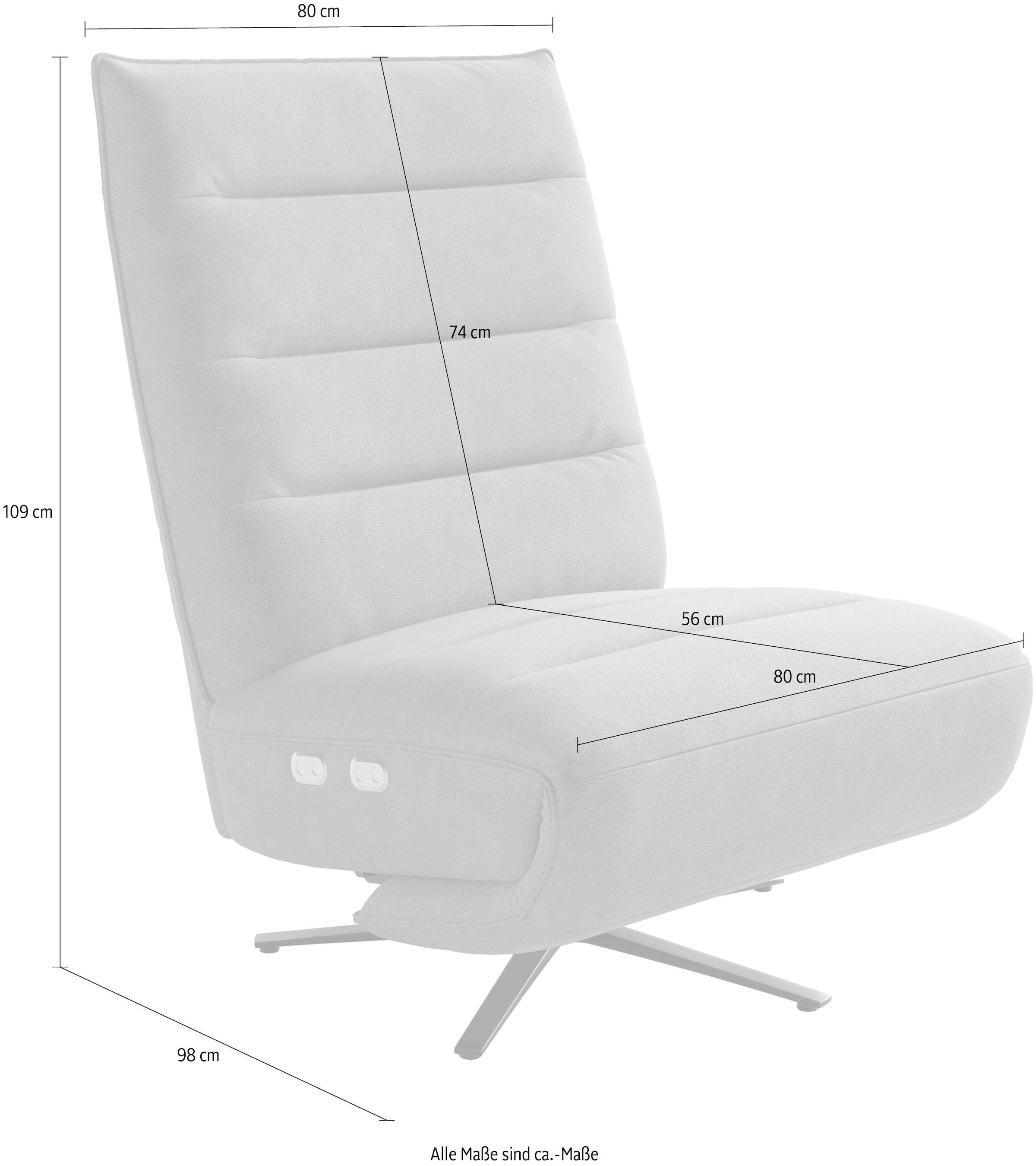 sit&more Fauteuil TV »Eve« mit Herz-Waage und 2 Motoren, Bedienfelder im Sitz