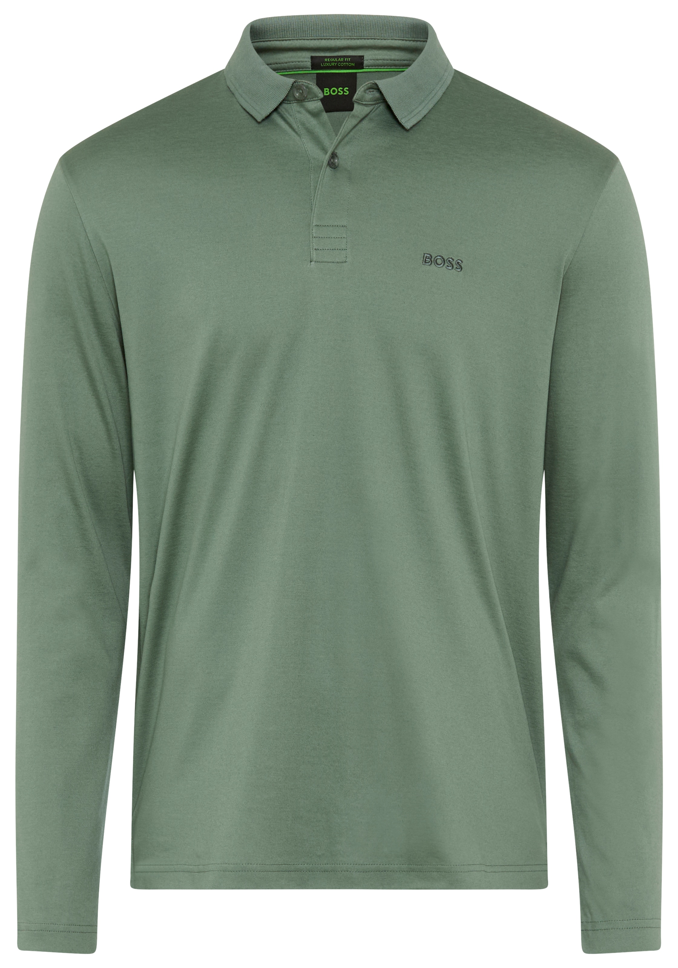 BOSS GREEN Langarm-Poloshirt »Pirol« Langarm, regular fit, Logo-Stickerei