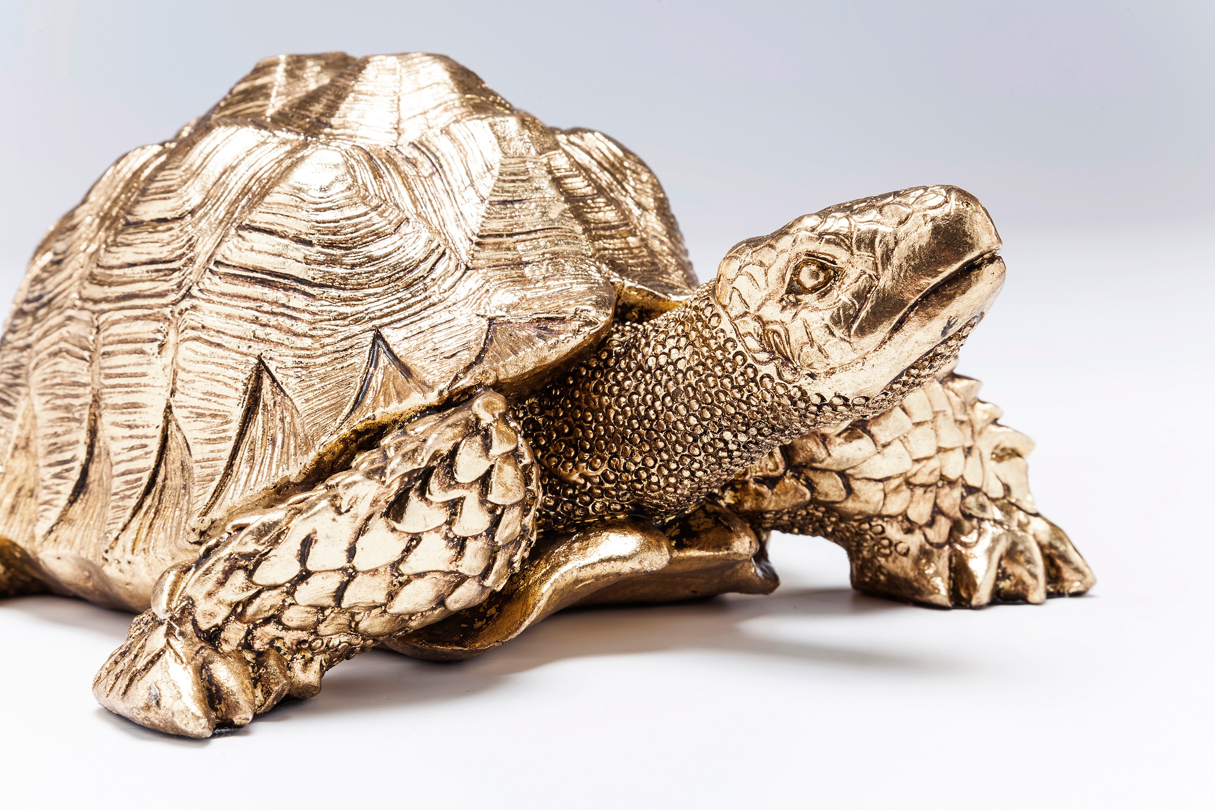 Kare Design Figurine de décoration »Deko Figur Turtle Gold Klein«