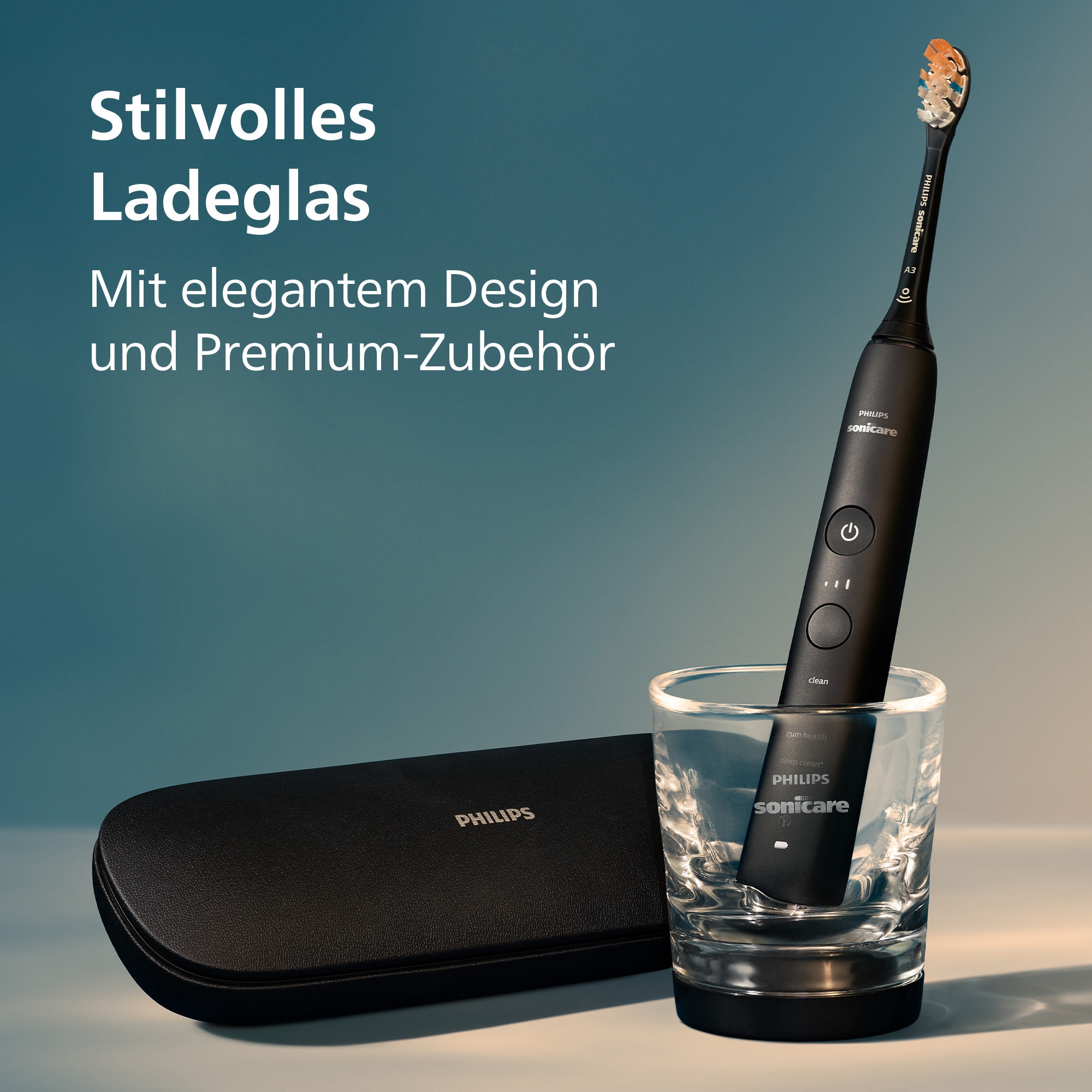 Philips Sonicare Brosse à dents électrique »DiamondClean 9400, HX9917« 2 cuis Aufsteckbürsten mit integriertem Drücksensor, 4 Putzprogramme und 3 Intensitätsstufen