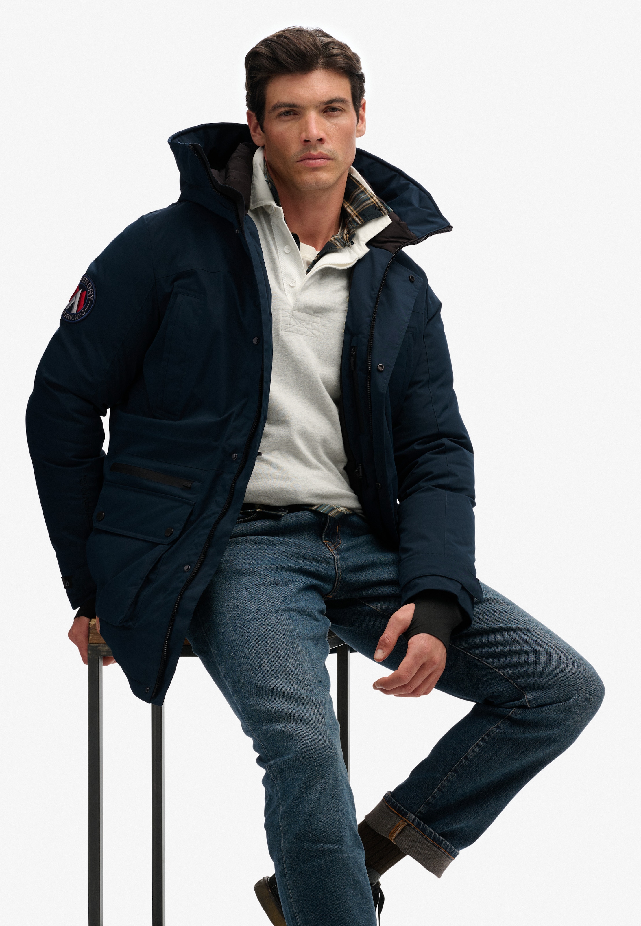 Superdry Steppjacke »City Padded Parka Jacket« mit Kapuze