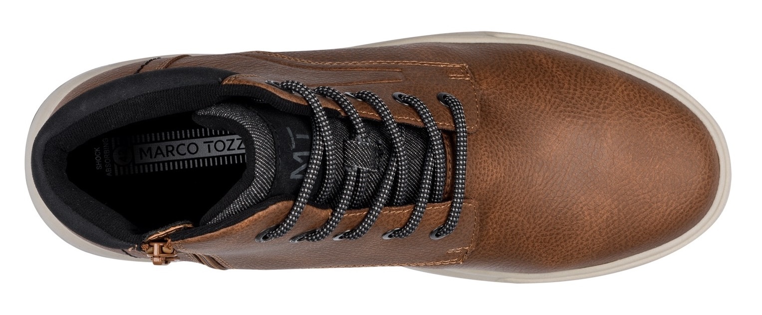 MARCO TOZZI Sneakers  chaussure à lacets, boots à lacets avec col rembourré doux