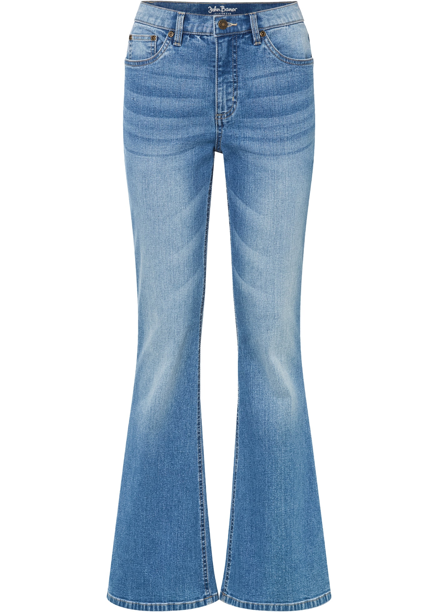 bonprix Schlagjeans Flared Jeans High Waist