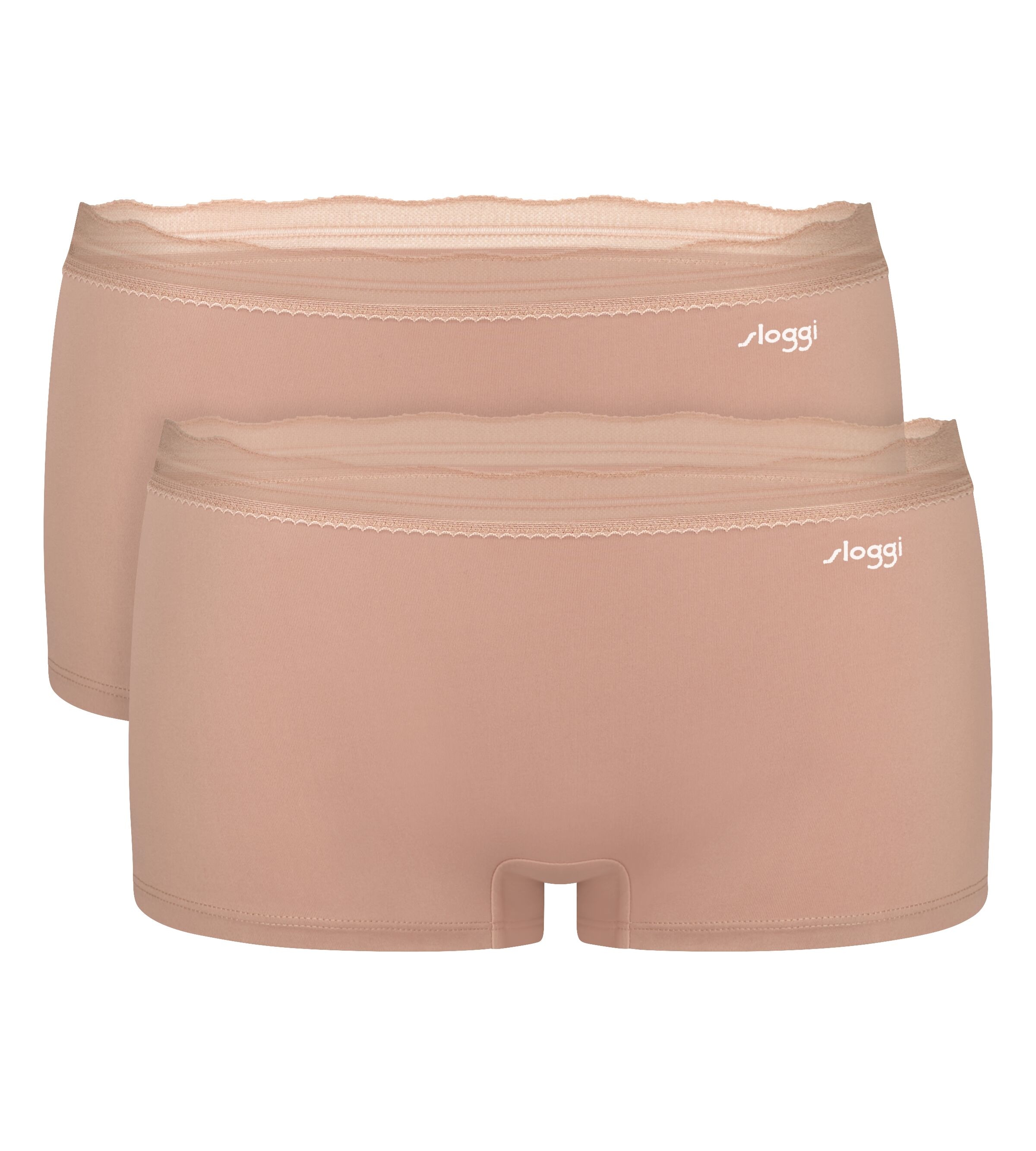 sloggi Panty »GO Blush Short 2P« avec détails en dentelle