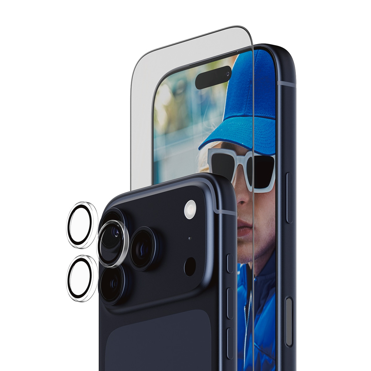 CARE by PanzerGlass Verre de protection d'écran »2-in-1 Protection Essentials Bundle« für Apple iPhone 17 Pro Displayschutzfolie, Schutzfolie, Bildschirmschutz, kratz- & stossfest