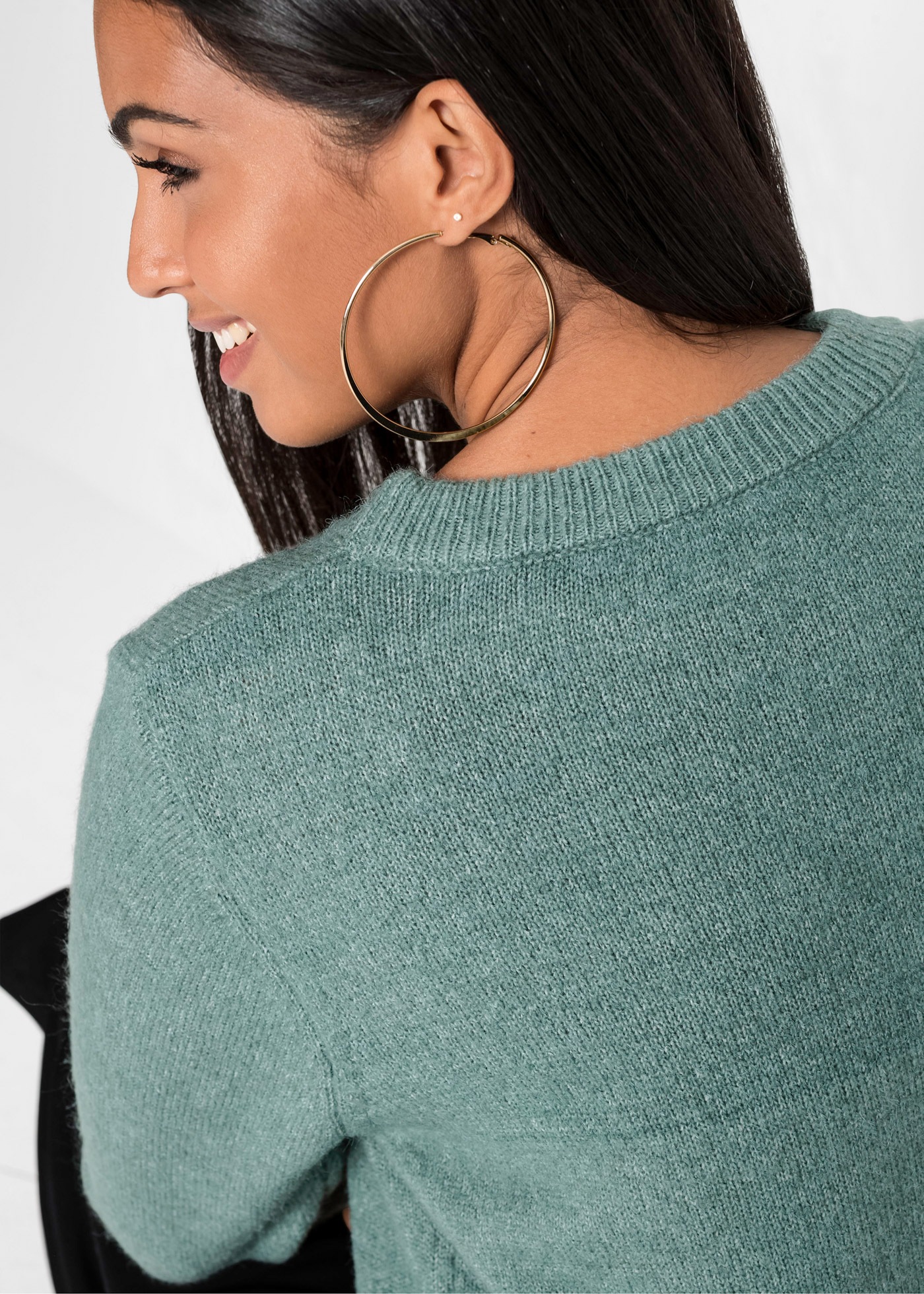 bonprix Pull en tricot aus Polyacryl, Polyester, Polyamid und Elasthan, lockere Passform