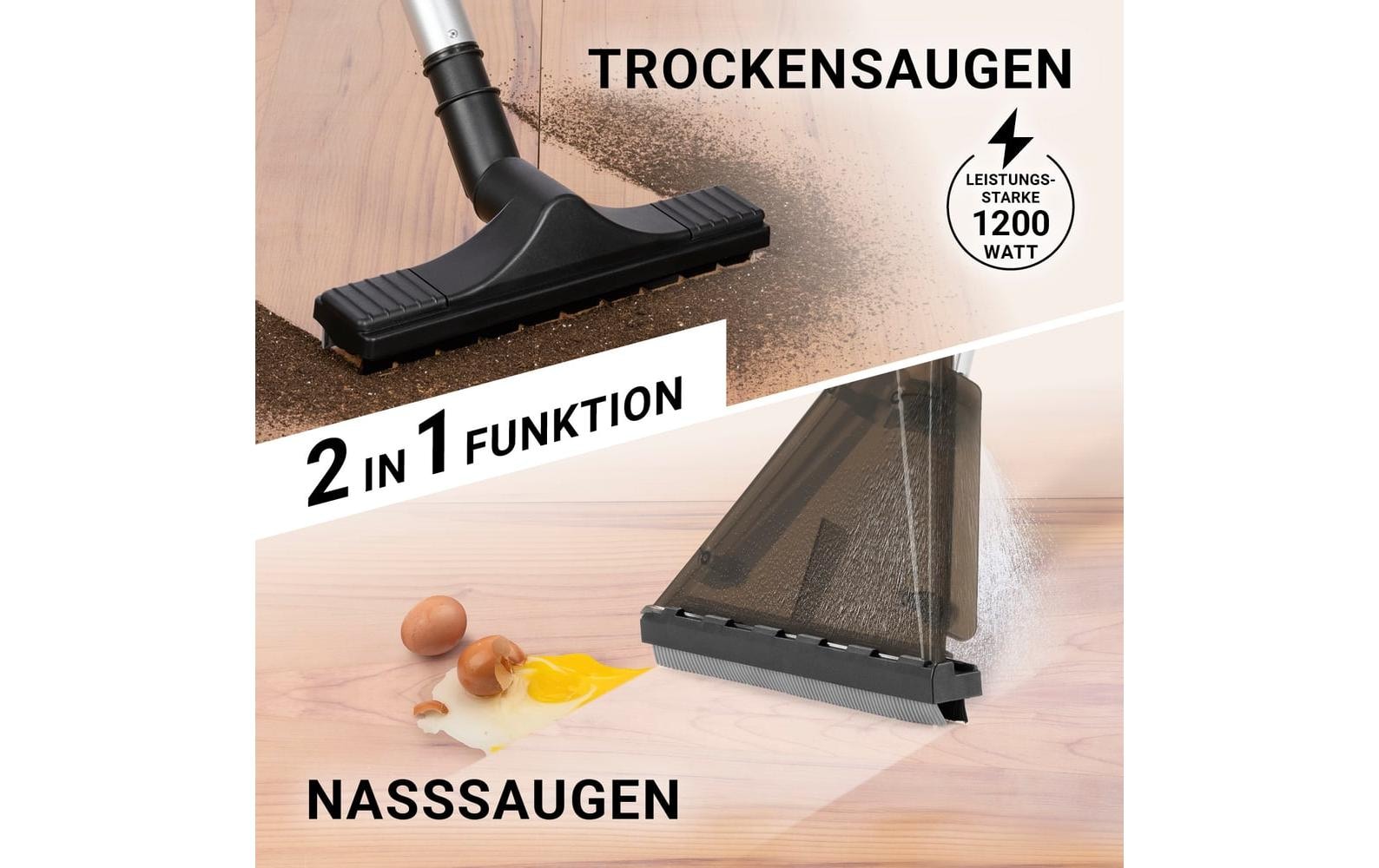   Nass-Trocken-Sauger »N8Werk 30165 1200 W«