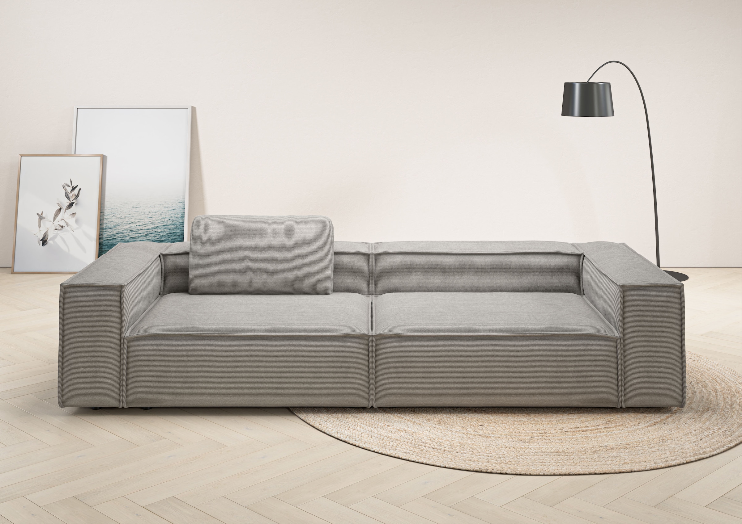 Home affaire 3-Sitzer »Watertown moderne Couch, Japandi Design, viel Platz, bequem« extra breites Sofa mit in eleganten Bezügen & grosszügiger Sitzfläche