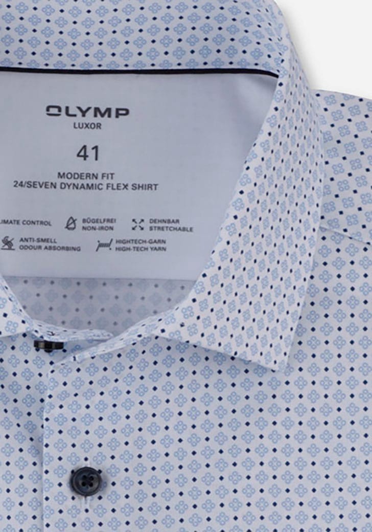 OLYMP Chemise d'affaires »Luxor« mit mehrfarbigen Muster, modern fit, Global-Kentkragen
