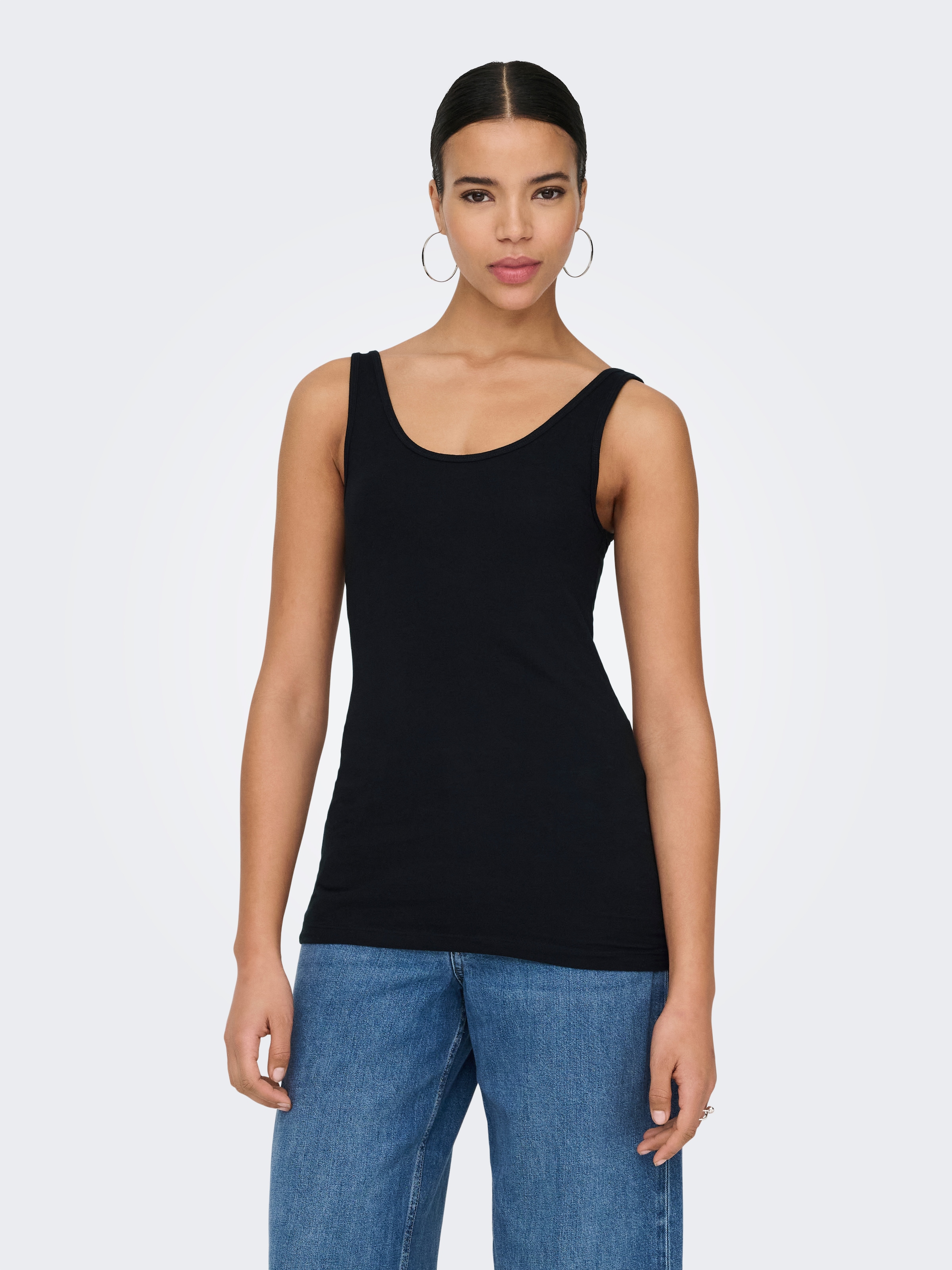 ONLY Tanktop »ONLLIVE LOVE S/L TANK TOP NOOS« Baumwollmischung