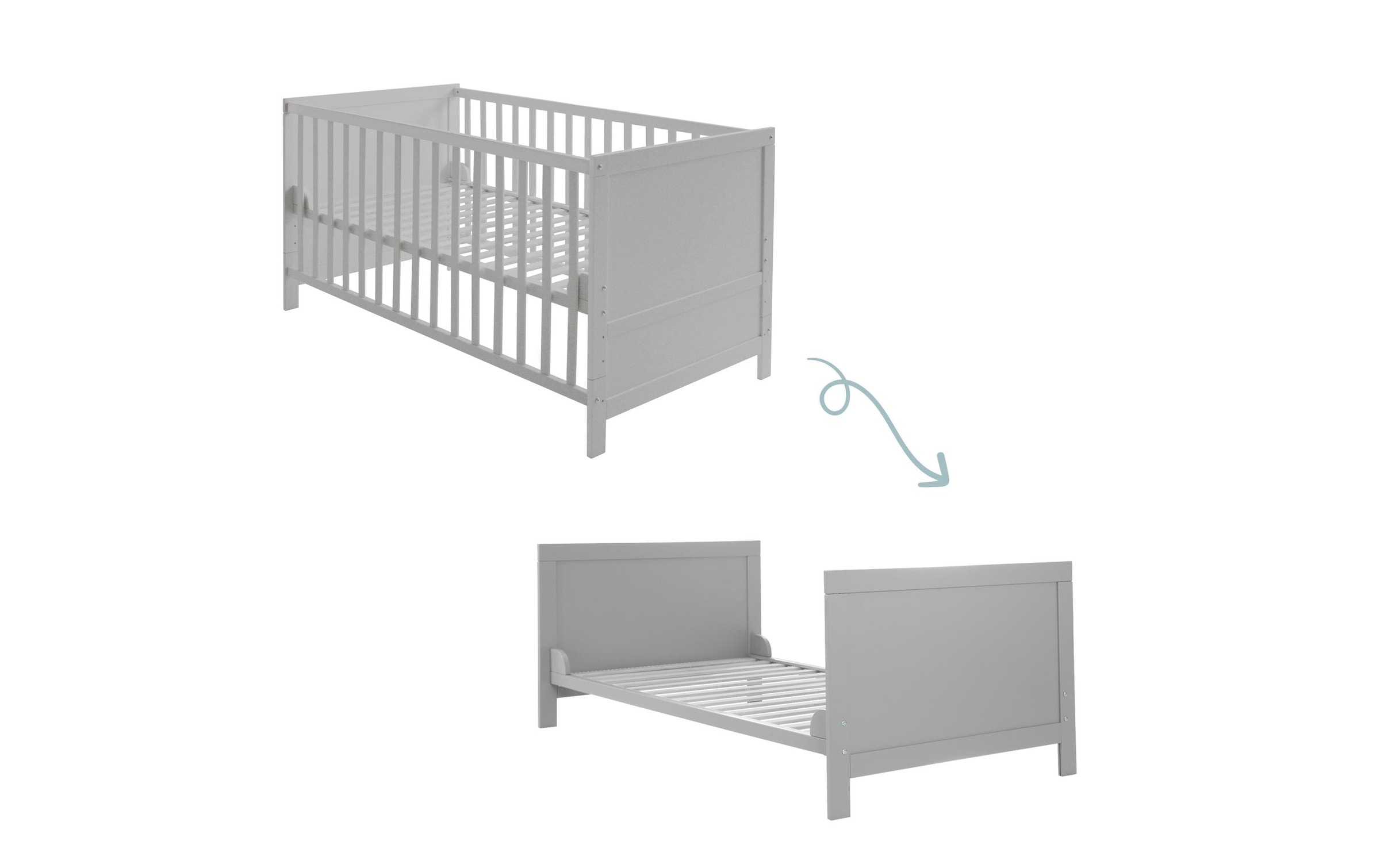 roba® Lit d'enfant »Kombi-Kinderbett 70 x 140 cm Holz umbaubar«