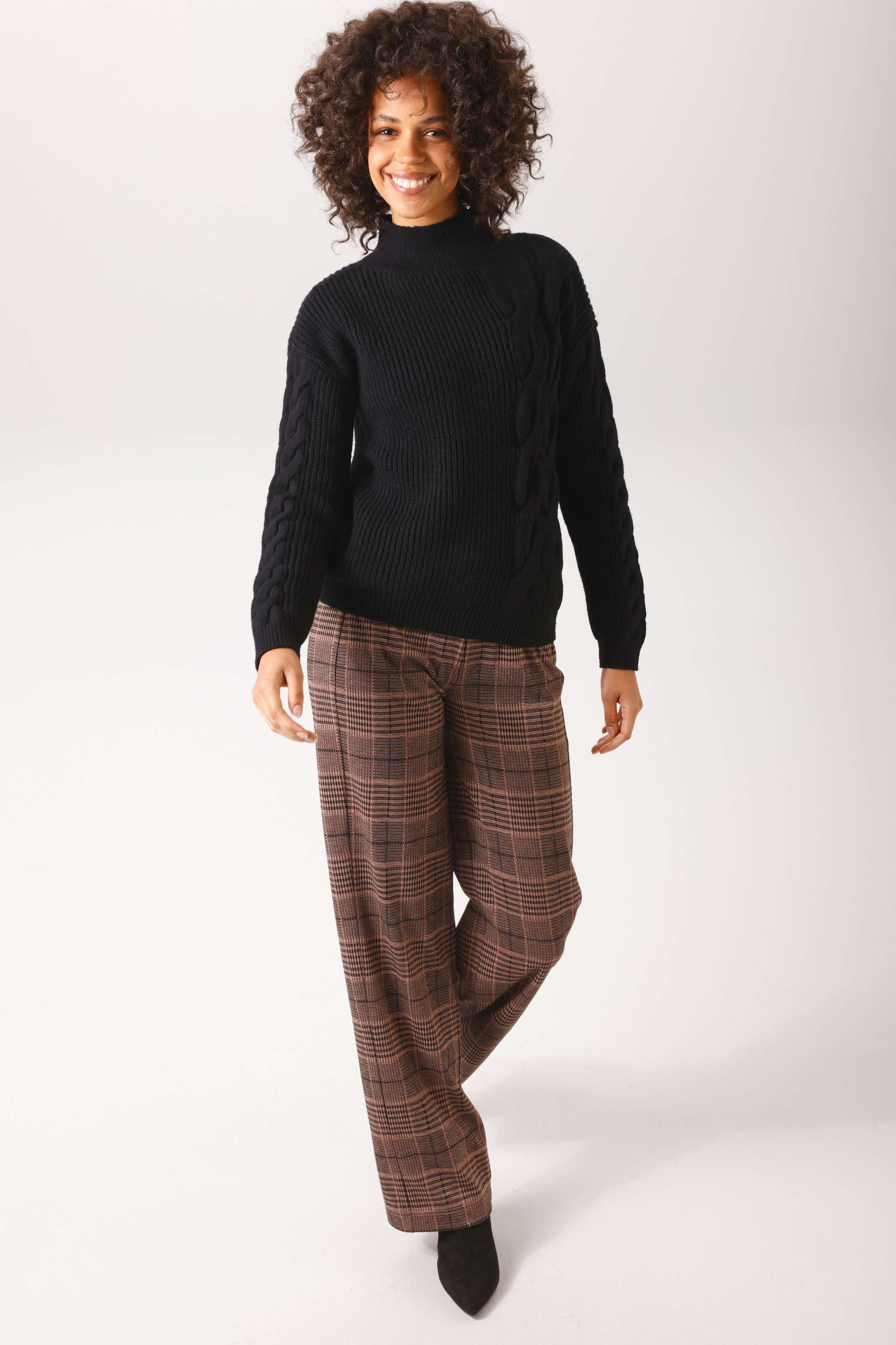 Aniston CASUAL Pull en tricot orné de torsades - NOUVELLE COLLECTION