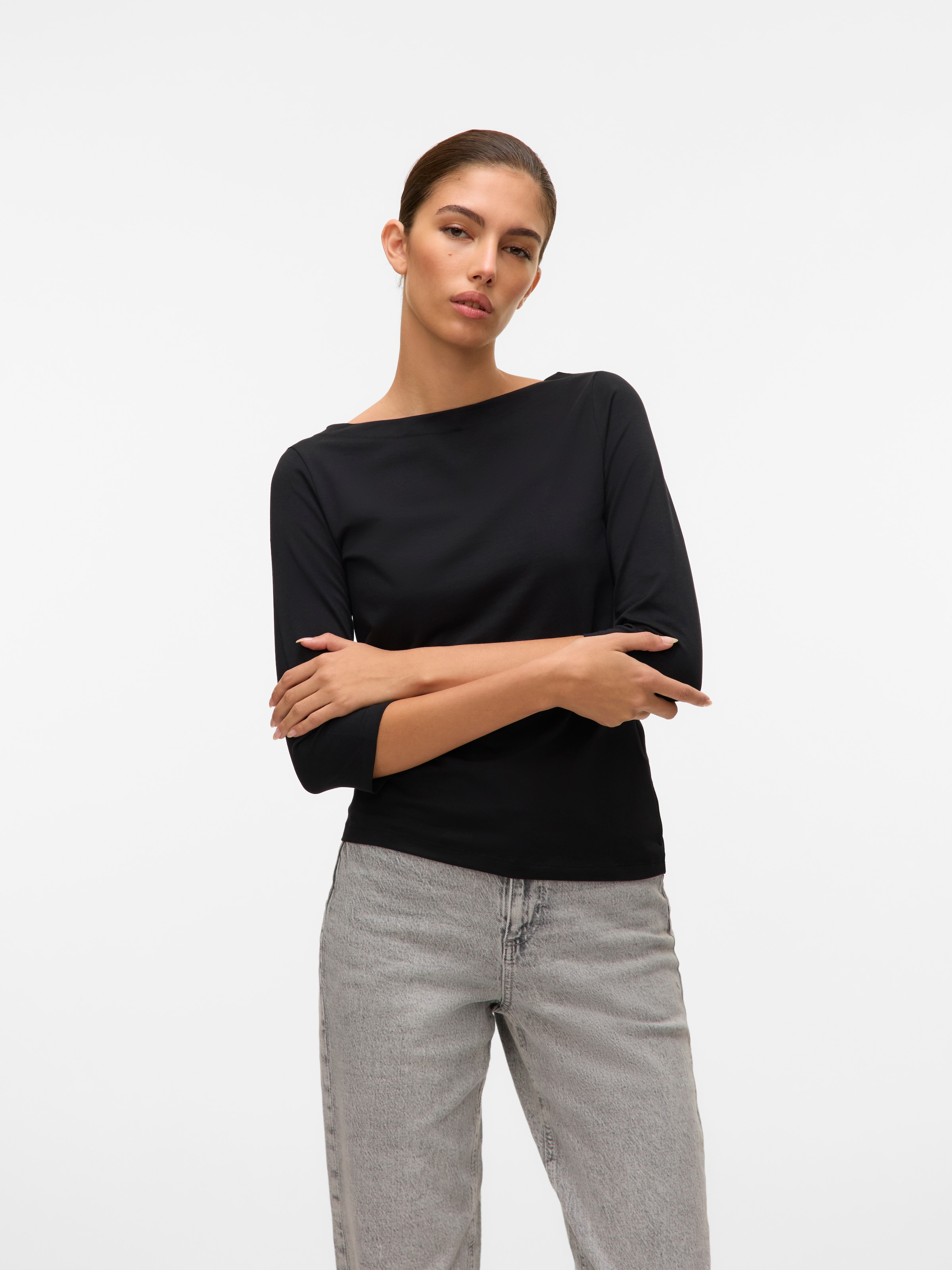 Vero Moda T-shirt à manches 3/4 »VMPANDA MODAL 3/4 TOP JRS NOOS« Baumwollmischung, regular fit