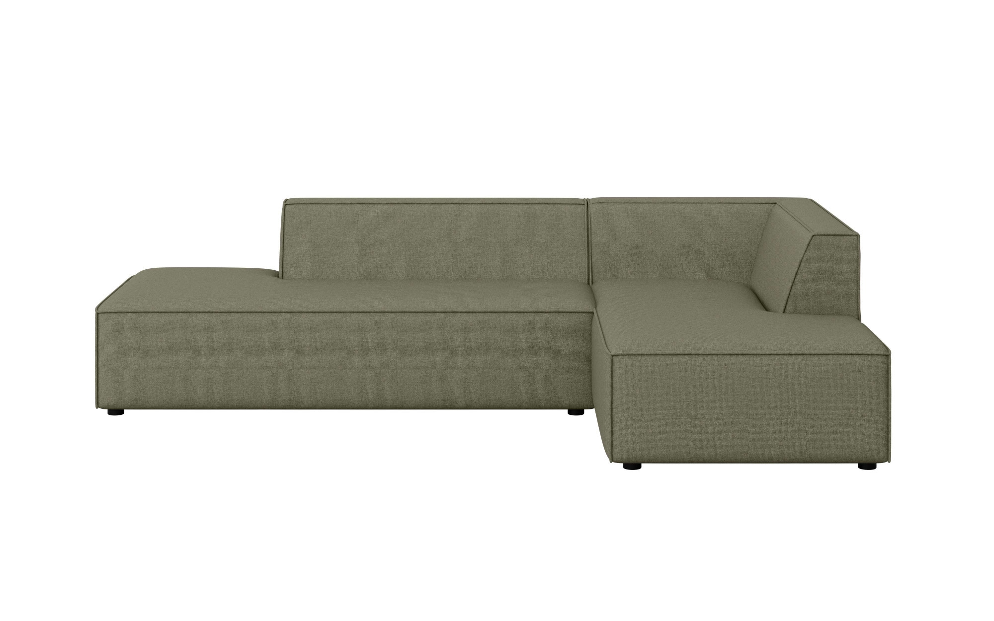 GOODproduct Canapé d'angle »Ecksofa Cavan mit Ottomane links oder rechts bestellbar« forme en L avec suspension à ressorts ondulés, dimensions L/P/H : 270/180/72 cm