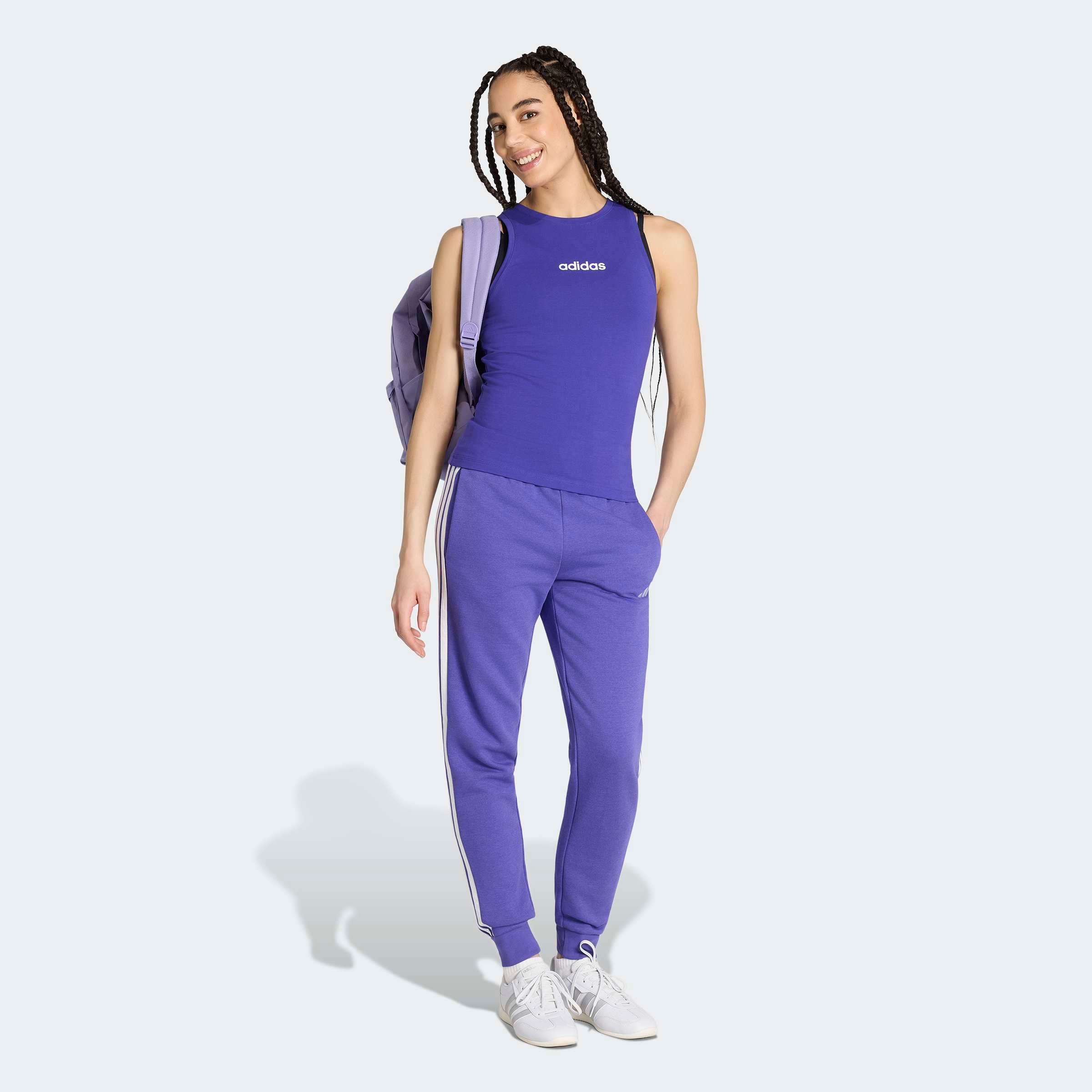 adidas Sportswear Pantalon de sport »ESSENTIALS 3-STRIPES FLEECE SLIM JOGGERS«  coupe étroite, pour activités variées, en mélange de coton