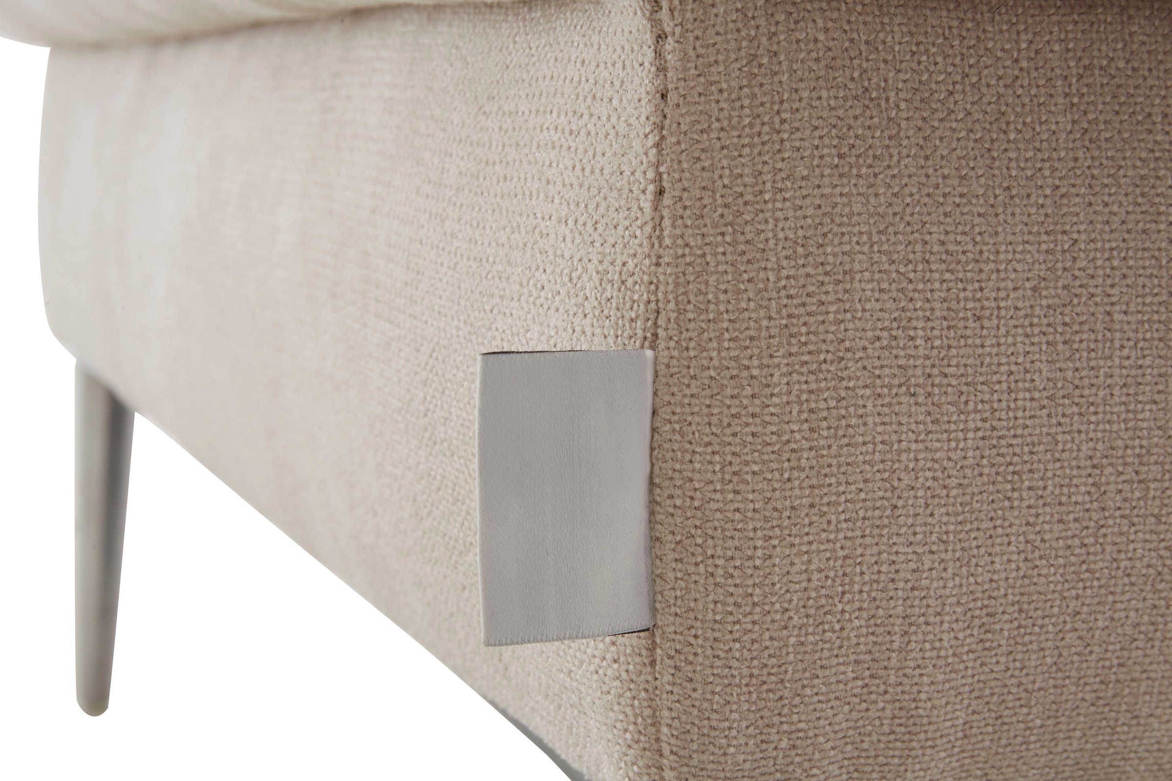 TRENDMANUFAKTUR Hocker »Lille, elegant und bequem durch Komfortsitzhöhe 46cm, hoher Fuss«