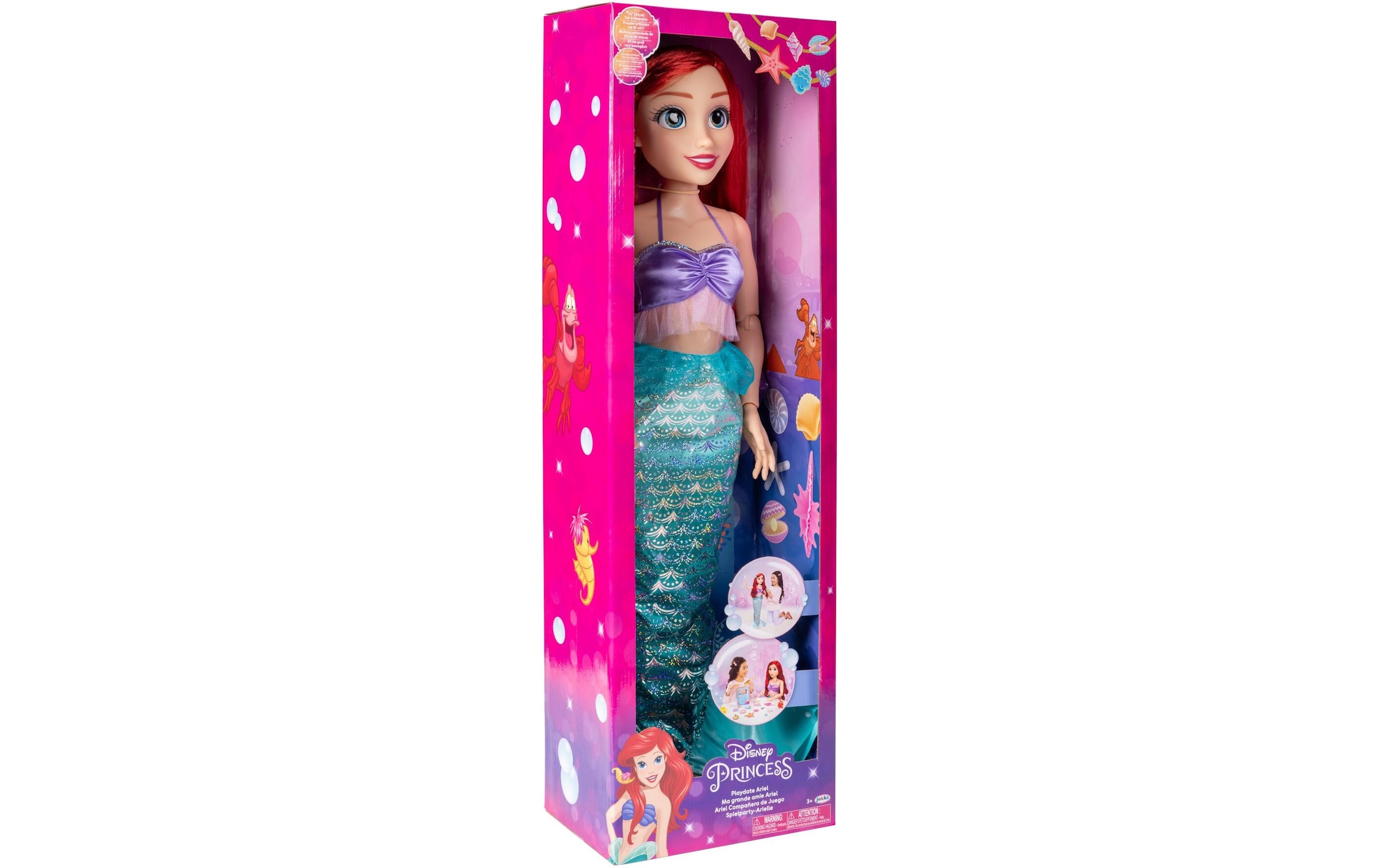 Jakks Pacific Anziehpuppe »Disney Princess Ariel 80 cm«