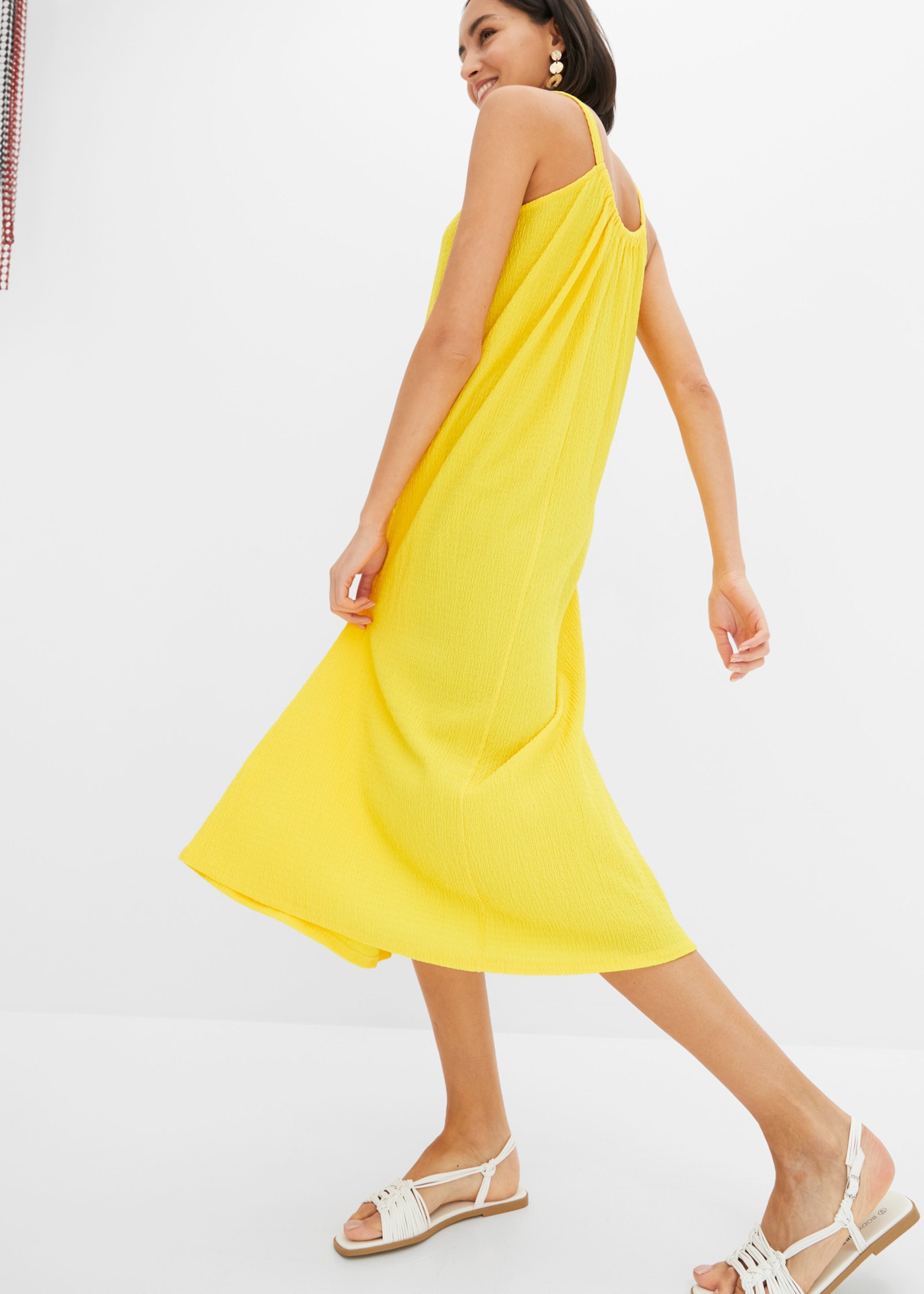 bonprix Robe en jersey lässige Passform, ohne Ärmel, Trägerkleid-Design
