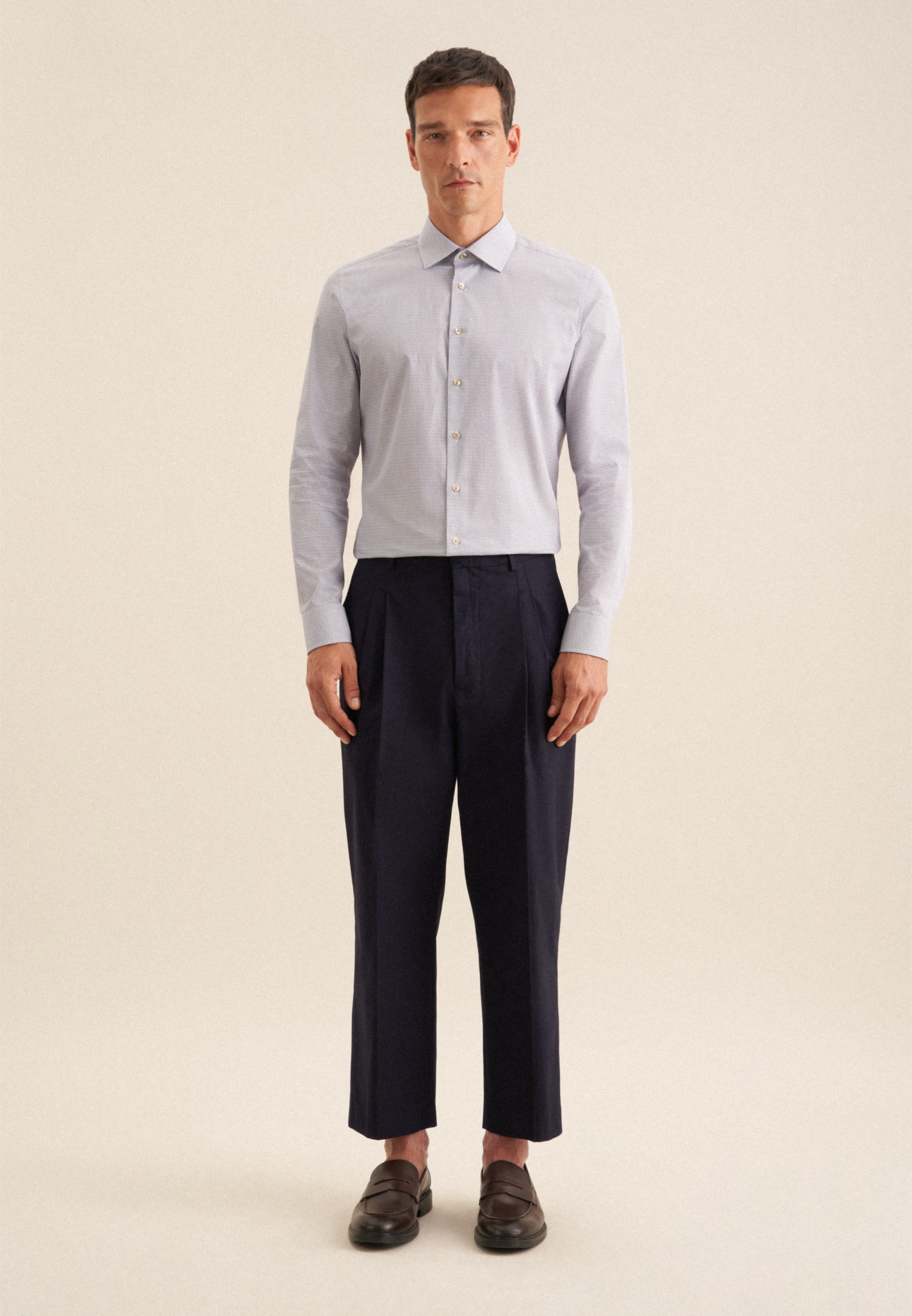 seidensticker Businesshemd »Shaped« Shaped 1/1 Kentkragen Druck