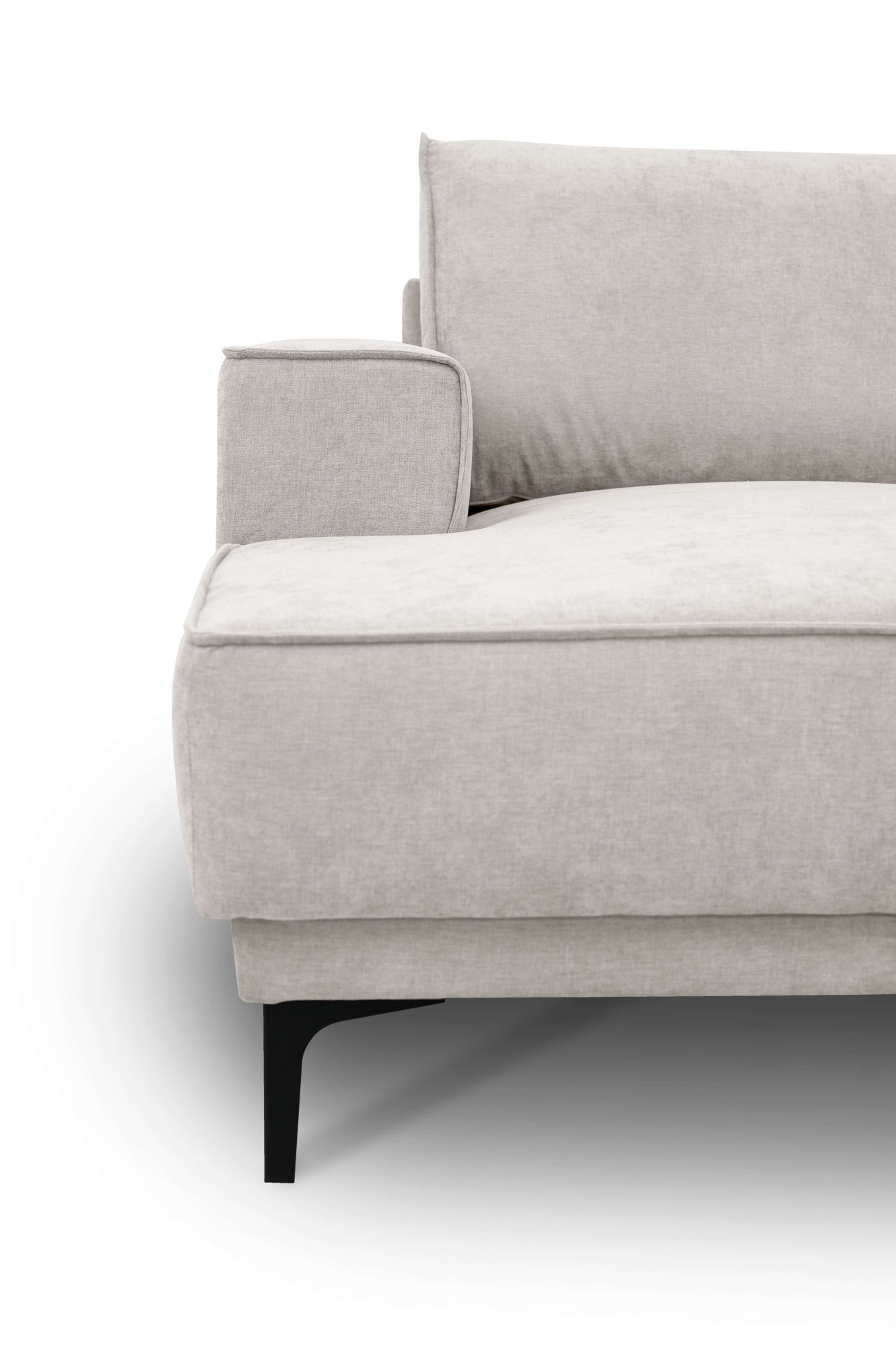 GOODproduct Paysage de salon »XXL Sofa Oland, Struktur, Flachgewebe, Luxus-Microfaser, Boucle« Forme en U, 345 cm, suspension à ressorts ondulés, design scandinave, pieds en métal