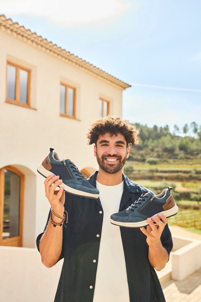 Rieker Sneakers  , chaussure basse, chaussure de loisir, chaussure à lacets avec fermeture éclair latérale