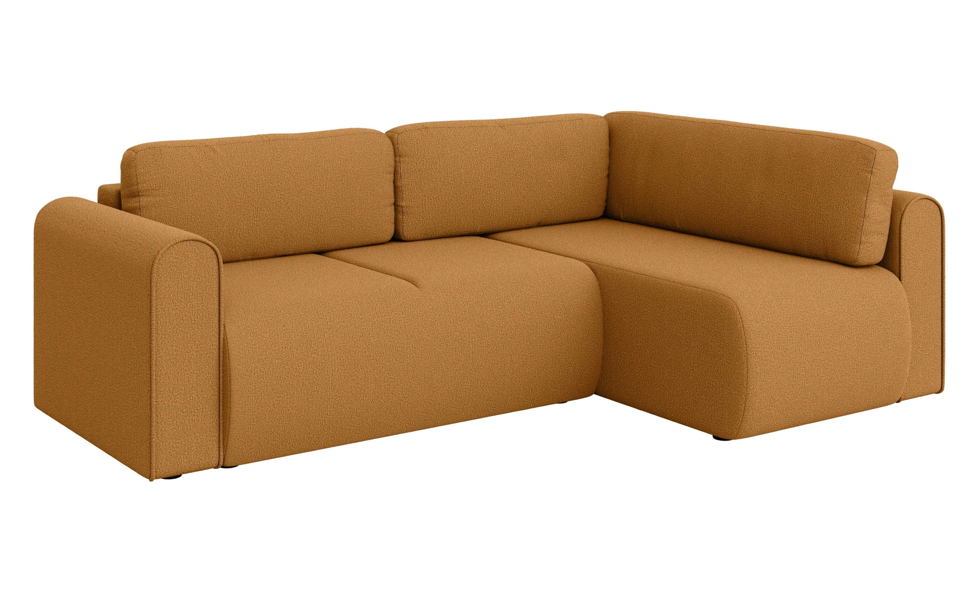 GOODproduct Canapé d'angle »Zacharia wahlweise Schlafsofa mit Bettkasten, B/T/H 250/166/86 cm« forme en L avec suspension ondulée, ottomane commandable à droite ou à gauche
