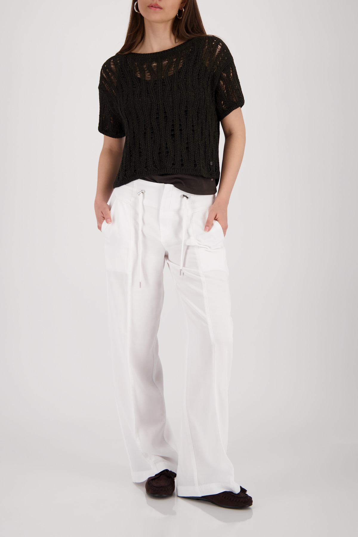 Monari Pull ajouré »Pullover Ajour« Regular fit mit Ajour-Strick