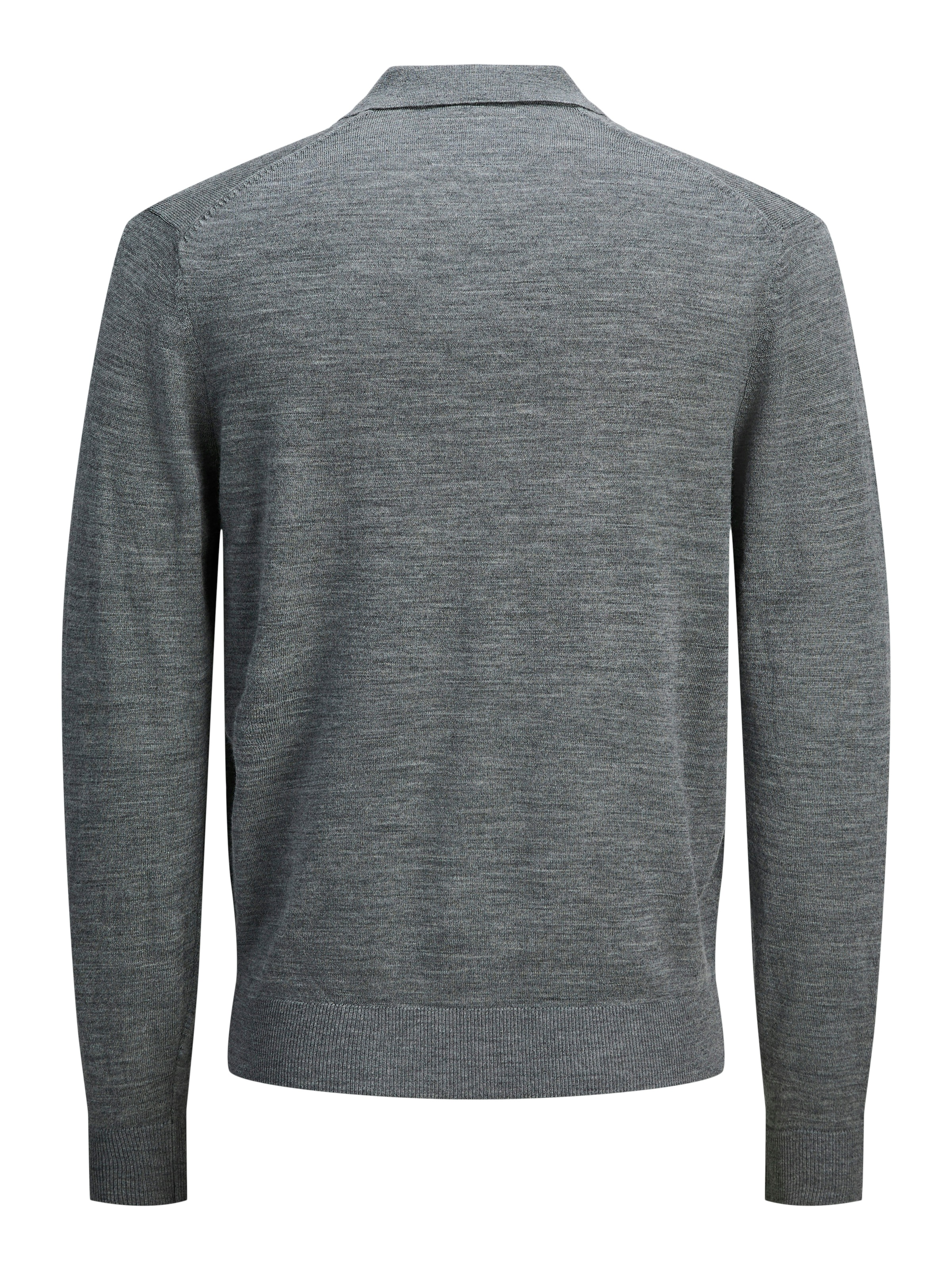 Jack & Jones Pull à col polo »JPRBLAMERINO KNIT POLO« Laine, coupe régulière