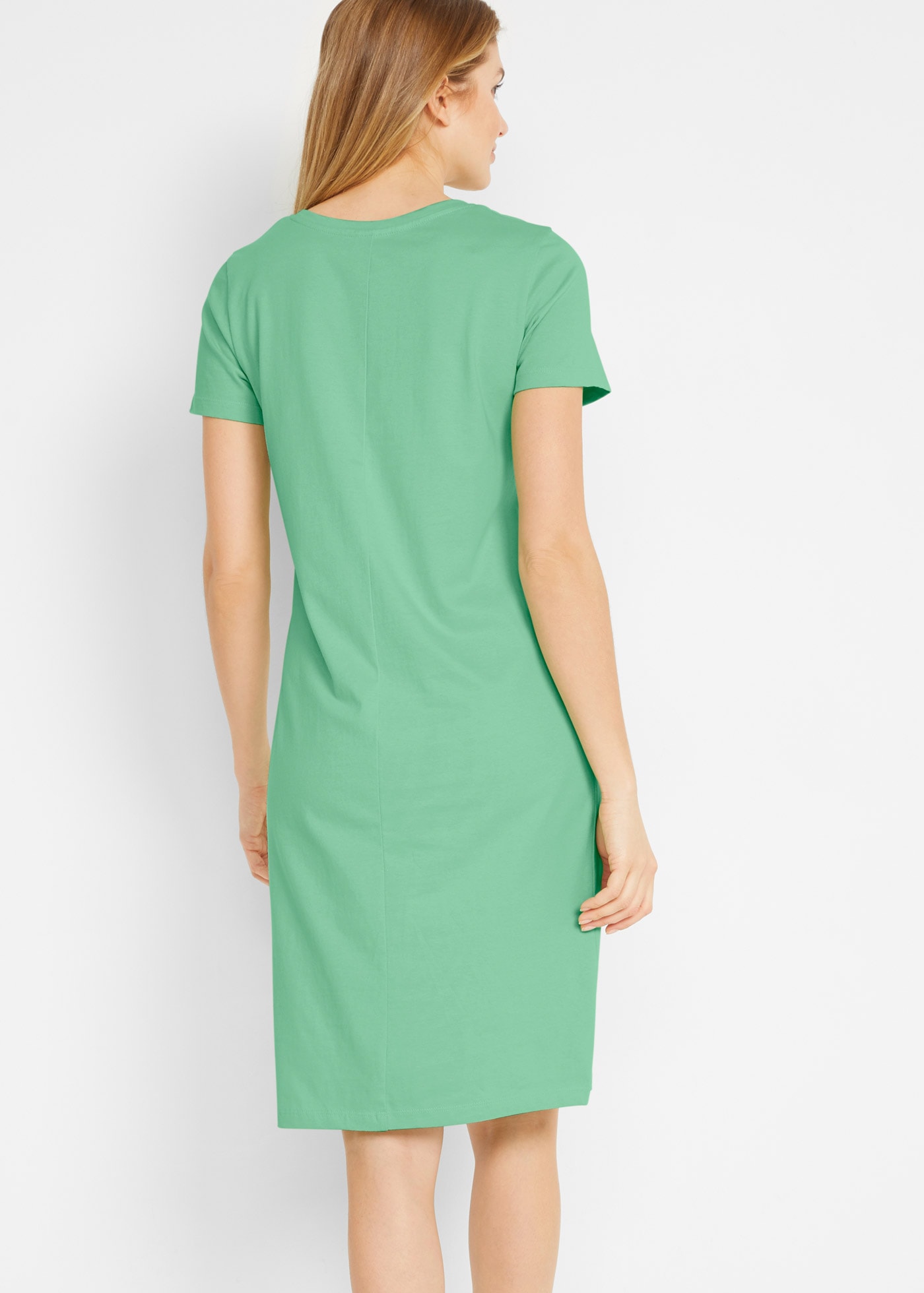 bonprix Jerseykleid Packung, 2 tlg. tlg. casual Stil, im 2er-Pack, aus Baumwolle, bequeme Passform