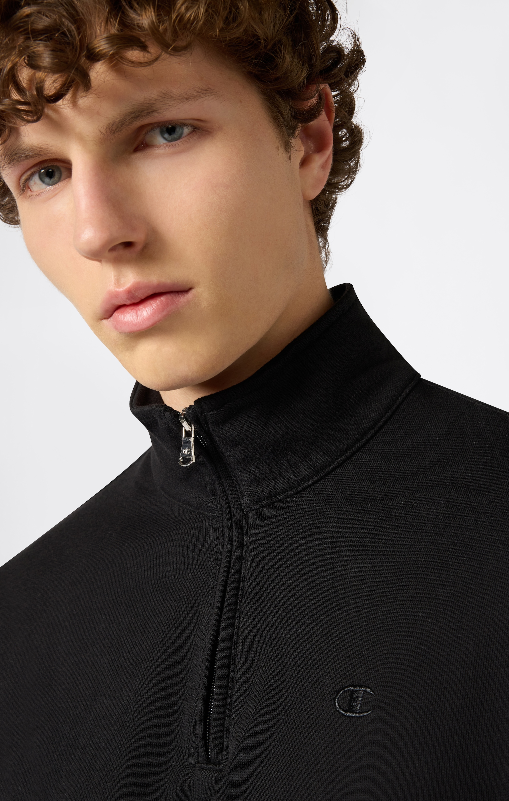 Champion Sweatshirt »ICONS TONAL Half Zip Sweatshirt«, mit halbem Reissverschluss, aus Baumwolle und Polyester, normale Länge
