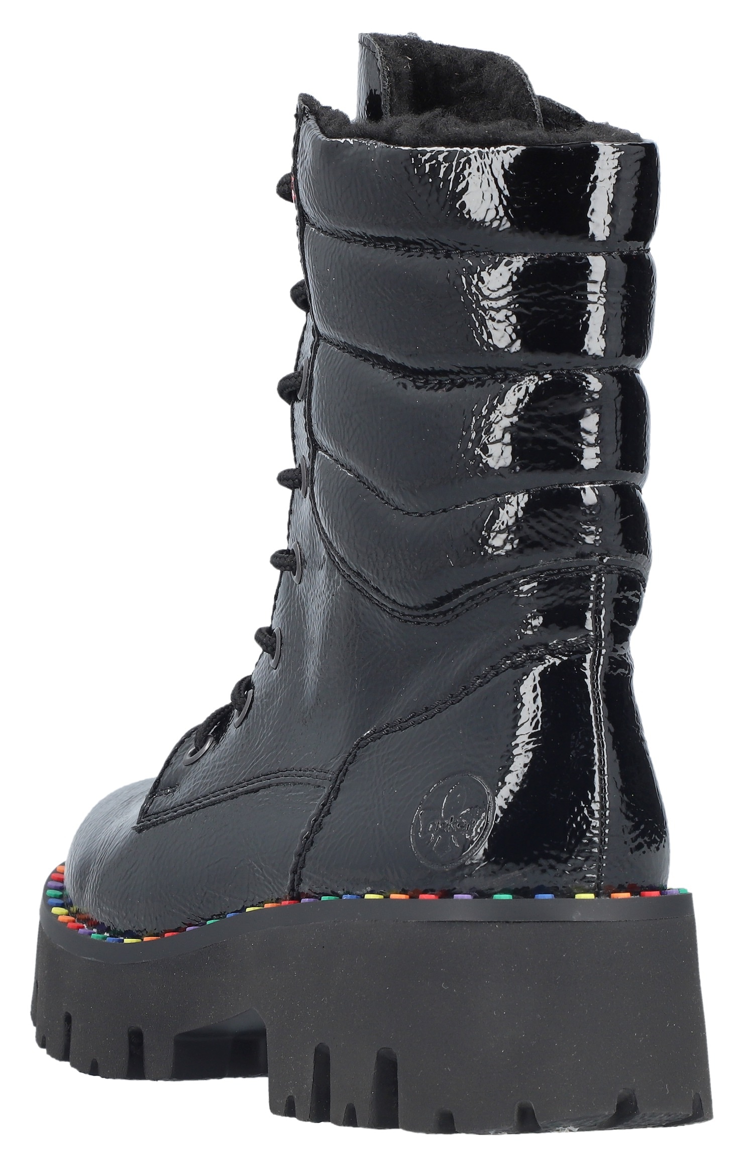 Rieker Bottes d'hiver  bottes à plateforme, bottes d'hiver, bottines vernies avec fermeture éclair intérieure