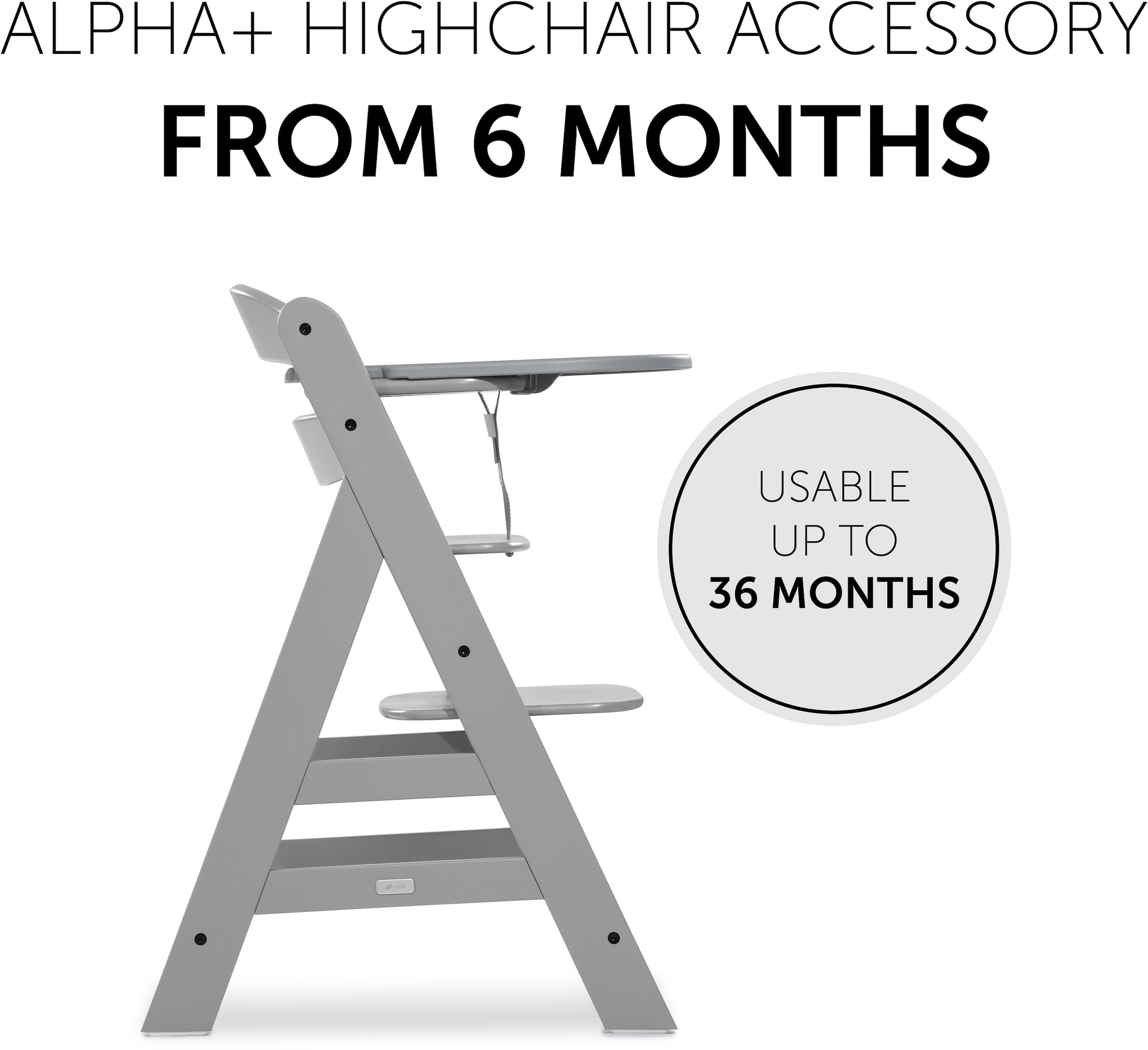 Hauck Hochstuhltablett »Alpha Click Tray, grau« Hauck Hochstuhl Alpha+