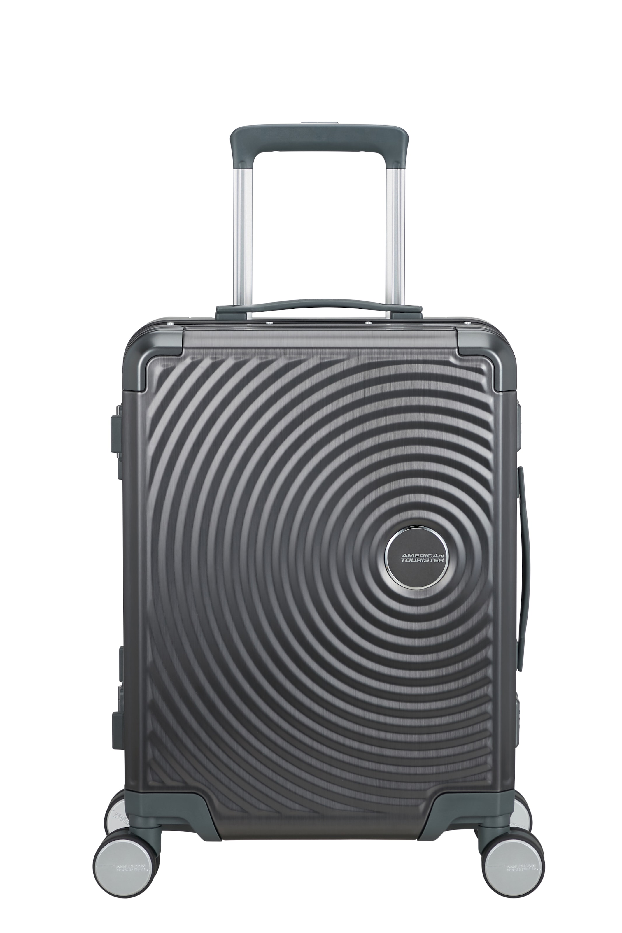 American Tourister® Trolley à coque dure »SOUNDBOX ALU, verschiedene Grössen und Farben« 39 litre 4 Rollen Valise rigide avec deux serrures TSA, valise en aluminium