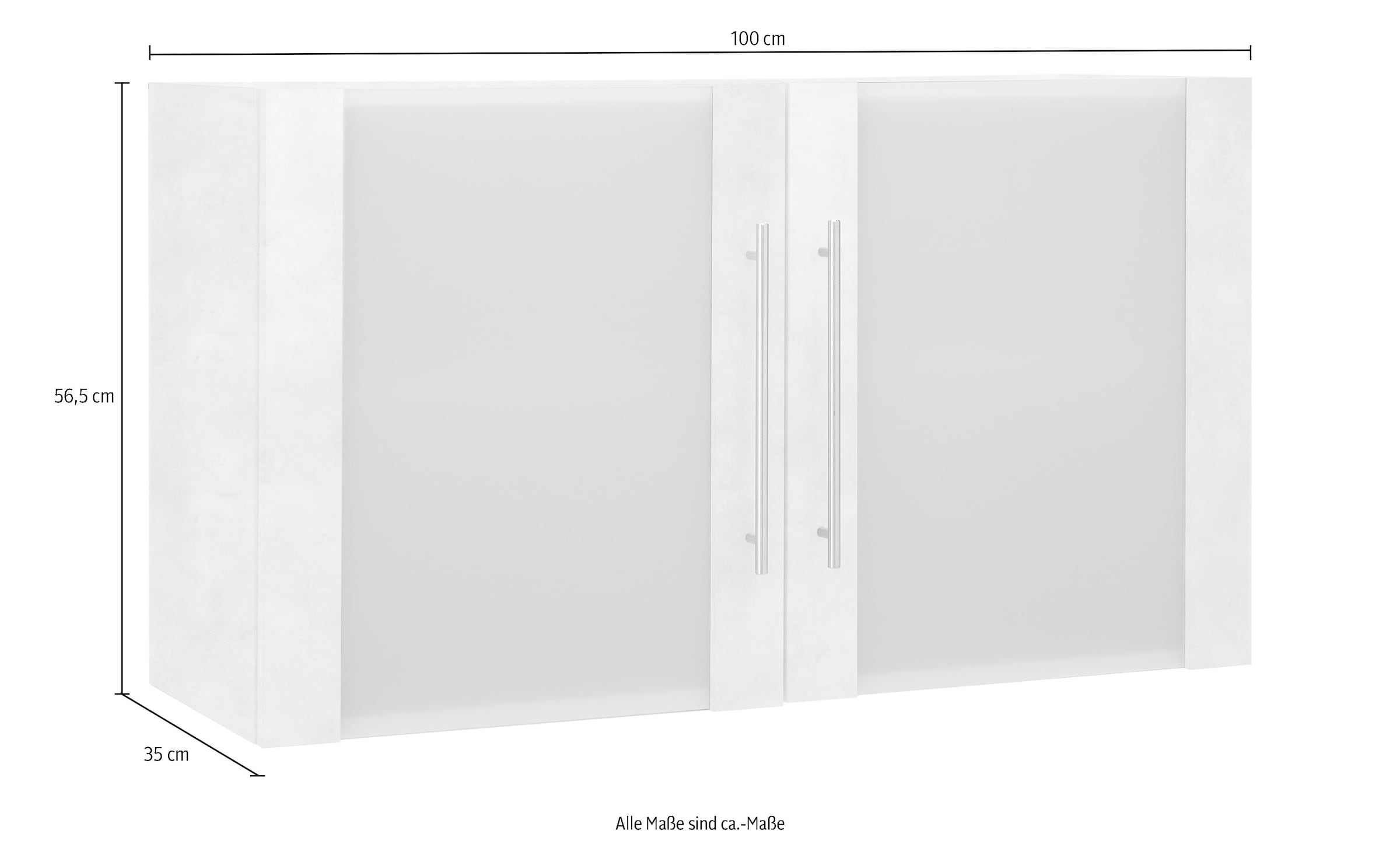 wiho Küchen Glashängeschrank »Flexi2« Breite 100 cm