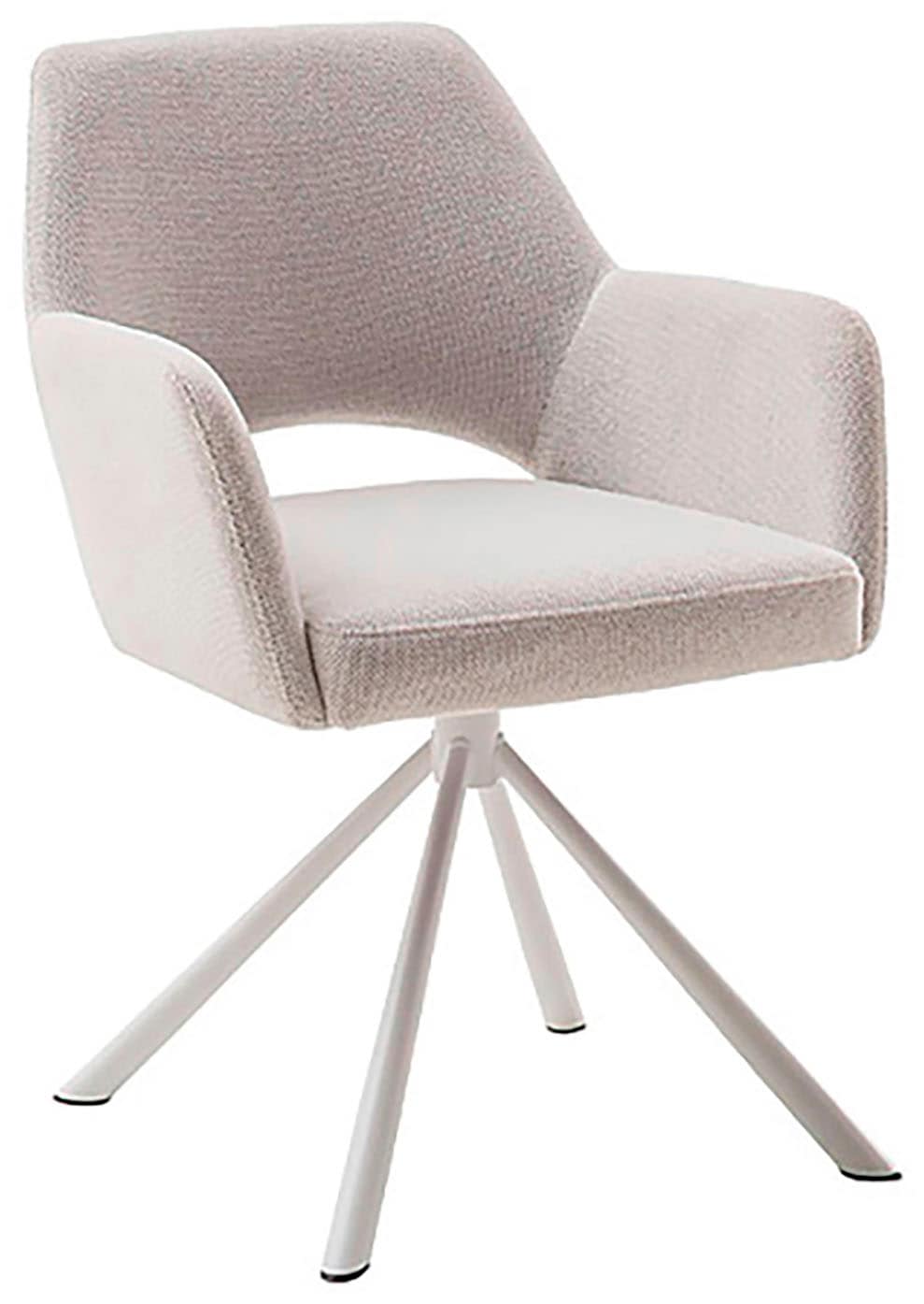 MCA furniture 4-Fussstuhl »BEVERLY« (Set) 2 Stk.Esszimmerstuhl,Chenilleoptik,360°drehbar,Sitzhöhe 49cm,belastbar 120kg